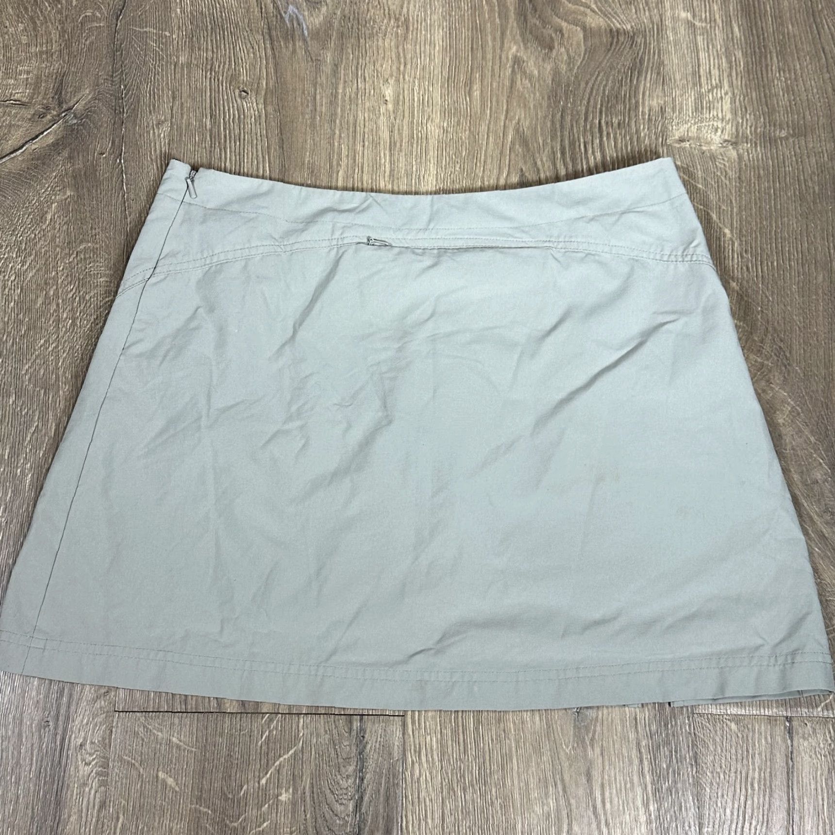 Vintage Title Nine Beige Short Skort Skirt - Women's Activewear, Size 4, Nylon, Zip Pocket, A-Line, Golf/Tennis, Regular Size 27" / US 4 / IT 40 - 3 Thumbnail