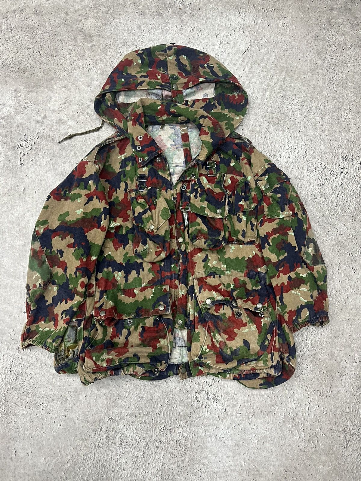 Vintage Vintage Swiss Army Military M70 Alpenflage Field Jacket Size US M / EU 48-50 / 2 - 1 Thumbnail