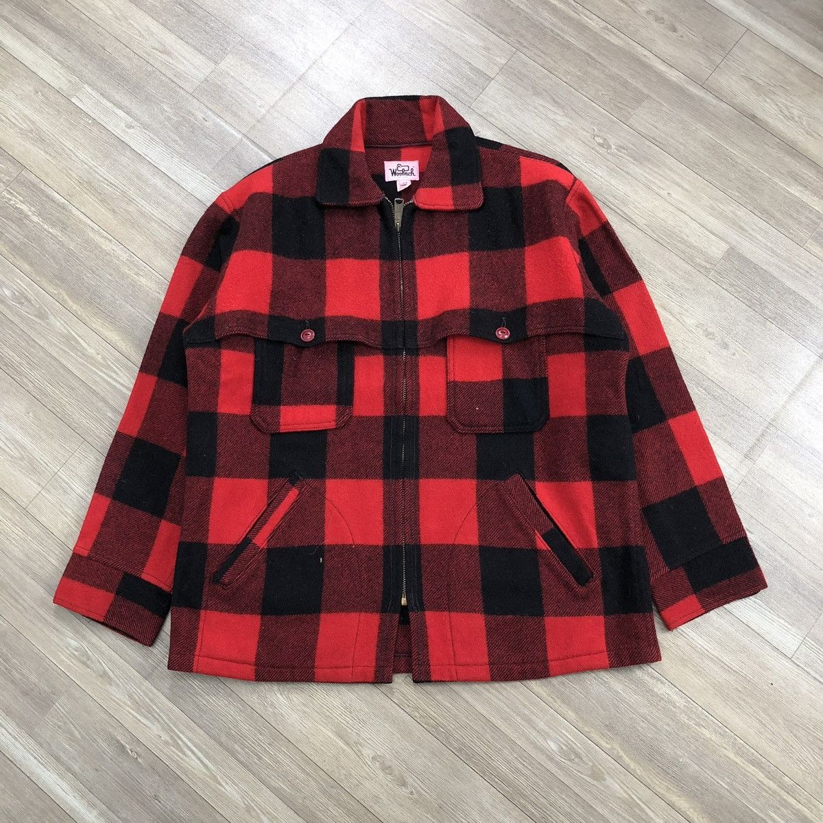 Woolrich Woolen Mills Vintage 60s Woolrich Buffalo Plaid Wool Mackinaw USA Outer Size US XL / EU 56 / 4 - 1 Thumbnail