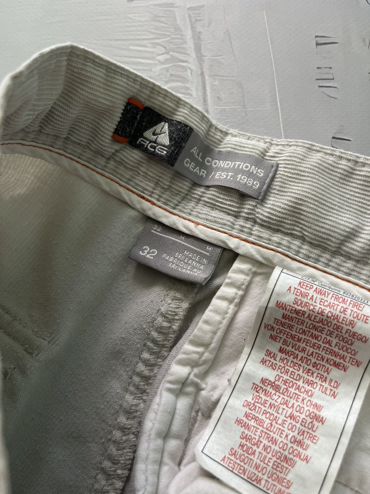 Vintage Y2K Nike ACG Vintage Velvet Streetwear Pants White Size US 32 / EU 48 - 6 Thumbnail