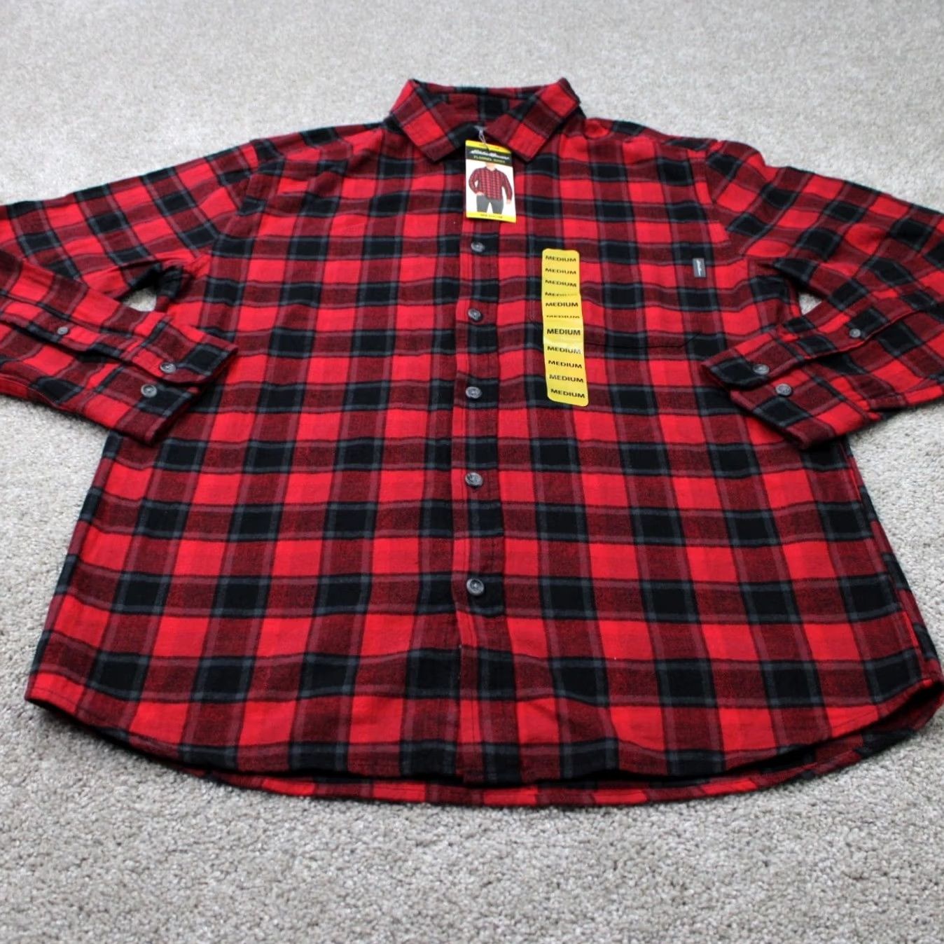 Eddie Bauer Eddie Bauer Flannel Shirt Mens Medium Red/Black Rio Red Jameson Plaid L/S NWT Size US M / EU 48-50 / 2 - 3 Thumbnail