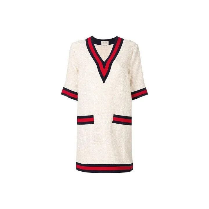 Gucci Gucci Striped V-Neck Short Sleeve Dress-2507 Size S / US 4 / IT 40 - 7 Thumbnail