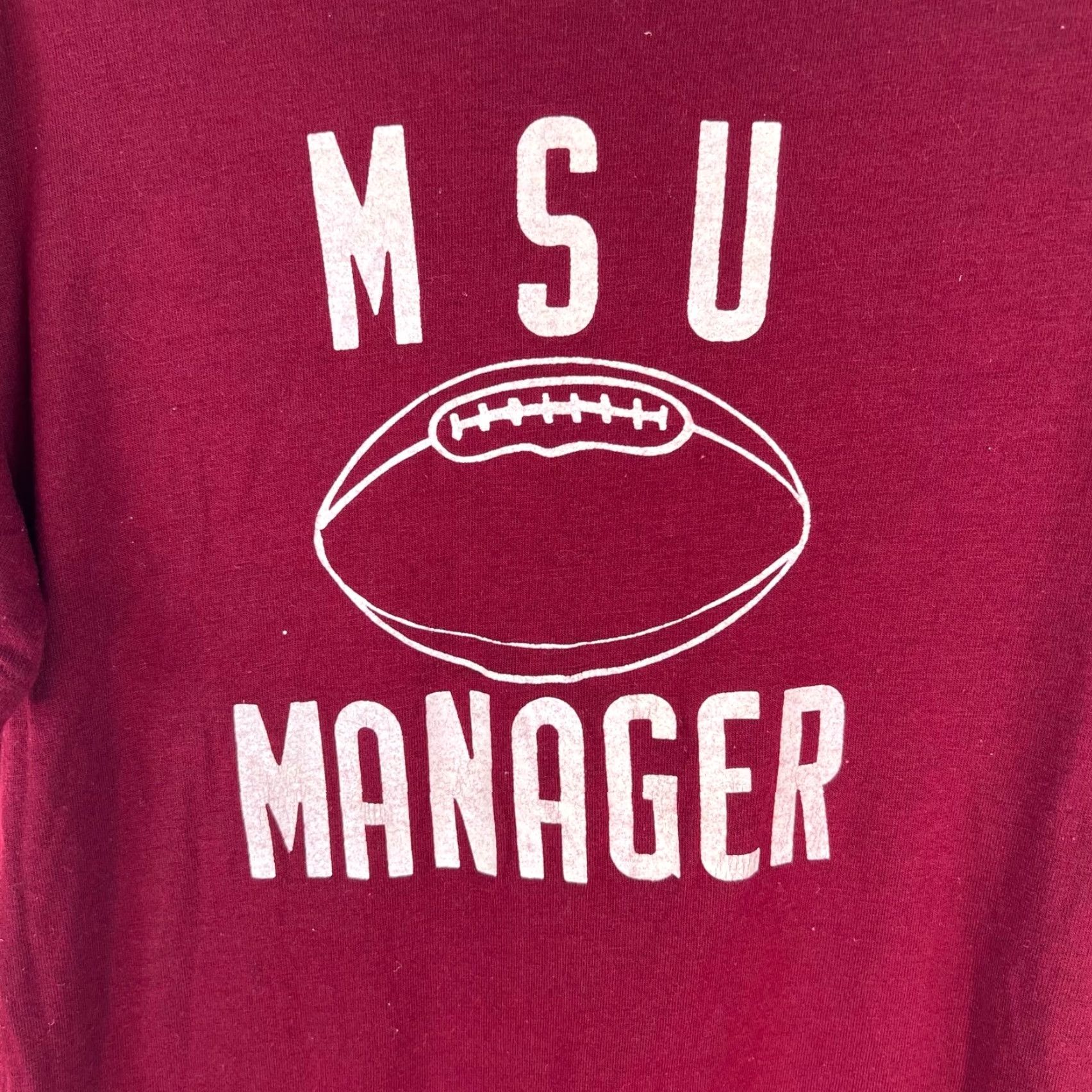 Vintage VINTAGE MSU Football Shirt Mens Size M Red Graphic 70s 80s Single Stitch Tee Football Mens Shirt MSU Red Graphic 70s 80s Size US M / EU 48-50 / 2 - 2 Thumbnail