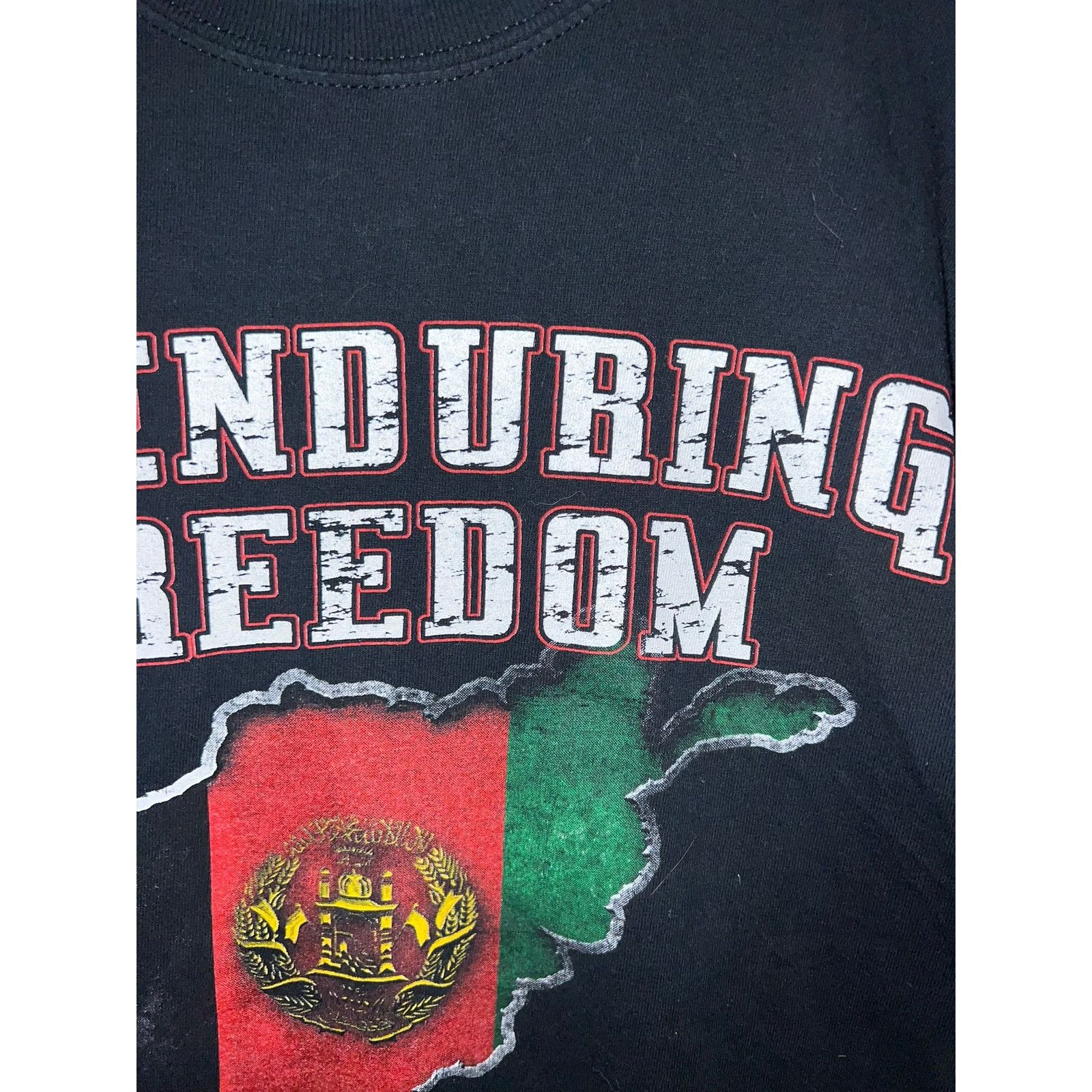 Gildan Vintage OP Enduring Freedom Shirt Veteran War In Afghanistan Size US XL / EU 56 / 4 - 4 Thumbnail