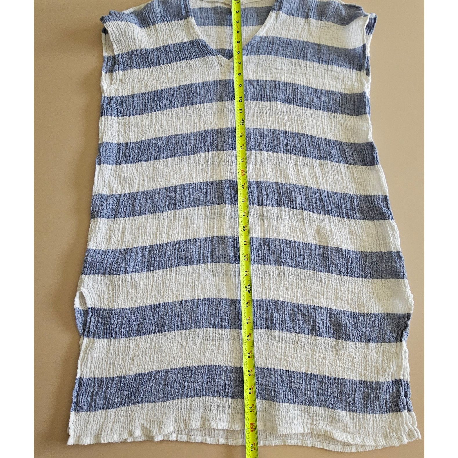 Eileen Fisher EUC Eileen Fisher Striped Organic Linen Gauze Tunic Top XS Size XS / US 0-2 / IT 36-38 - 6 Thumbnail