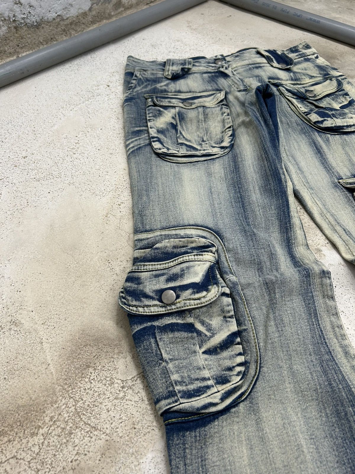 Hysteric Glamour Axara Mud Washed Jeans Multipocket Cargo Unisex Size 30" / US 8 / IT 44 - 6 Thumbnail