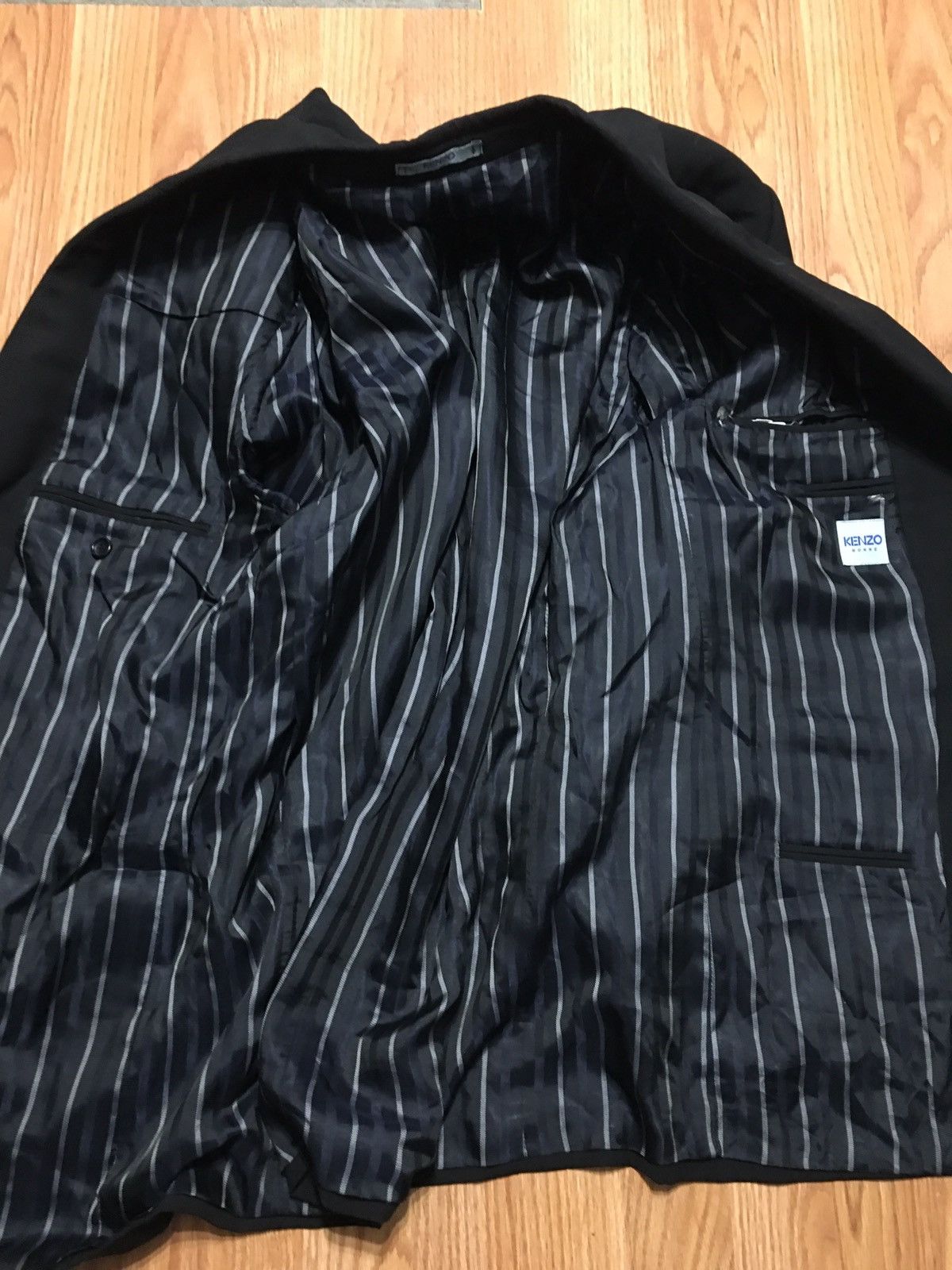 Kenzo KENZO HOMME Wool Black Mens Blazer Jacket IT 52 Size 42R - 9 Thumbnail