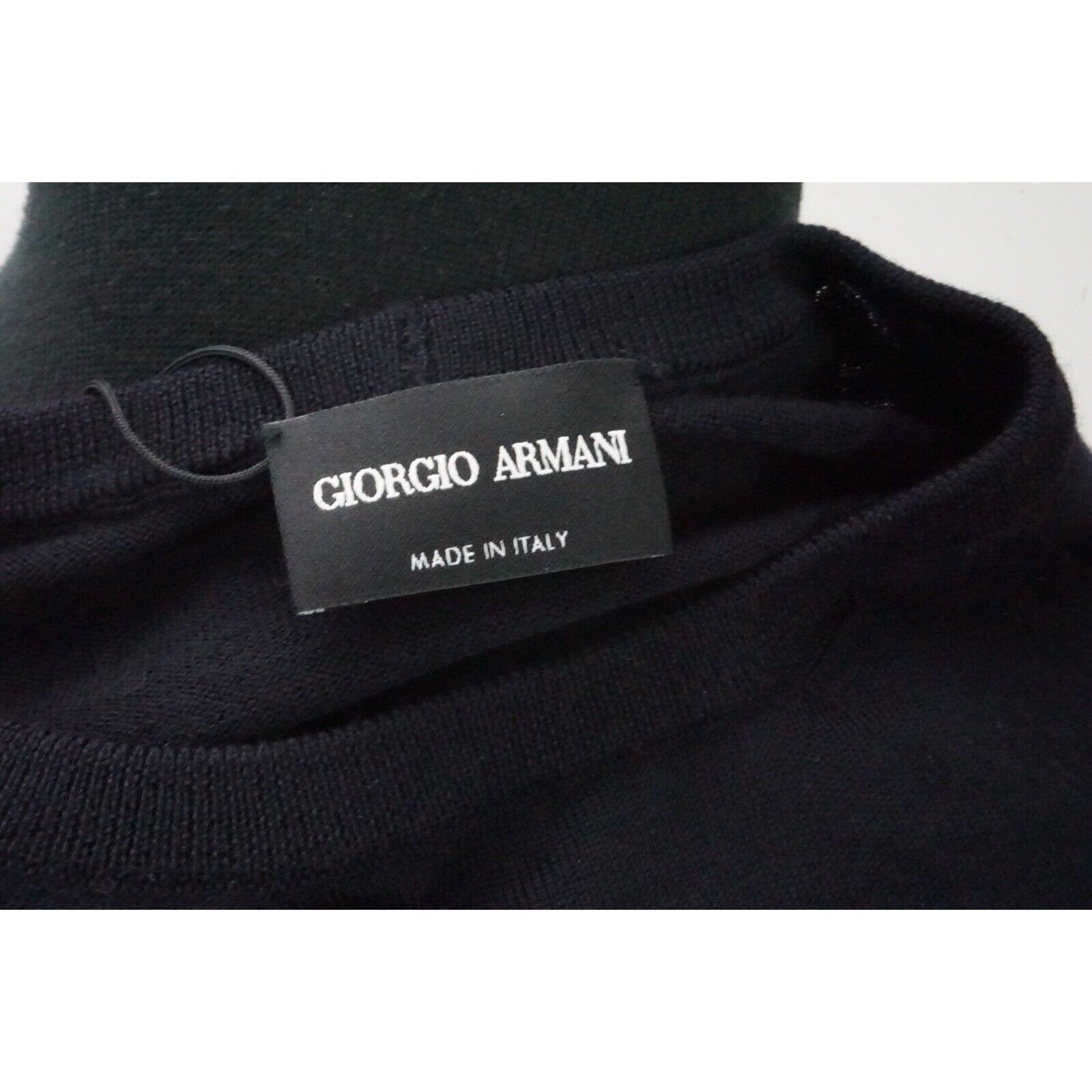 Giorgio Armani Giorgio Armani Black Label Dark Blue Wool Woven Short Sleeve Size US M / EU 48-50 / 2 - 5 Thumbnail