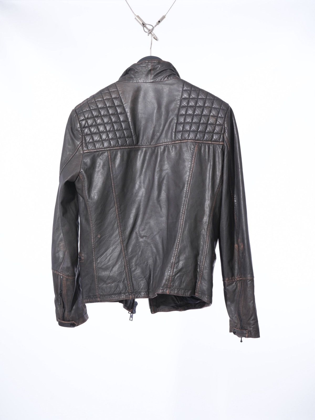 Allsaints AllSaints Cargo Biker Leather Faded Jacket size S Size US S / EU 44-46 / 1 - 9 Thumbnail