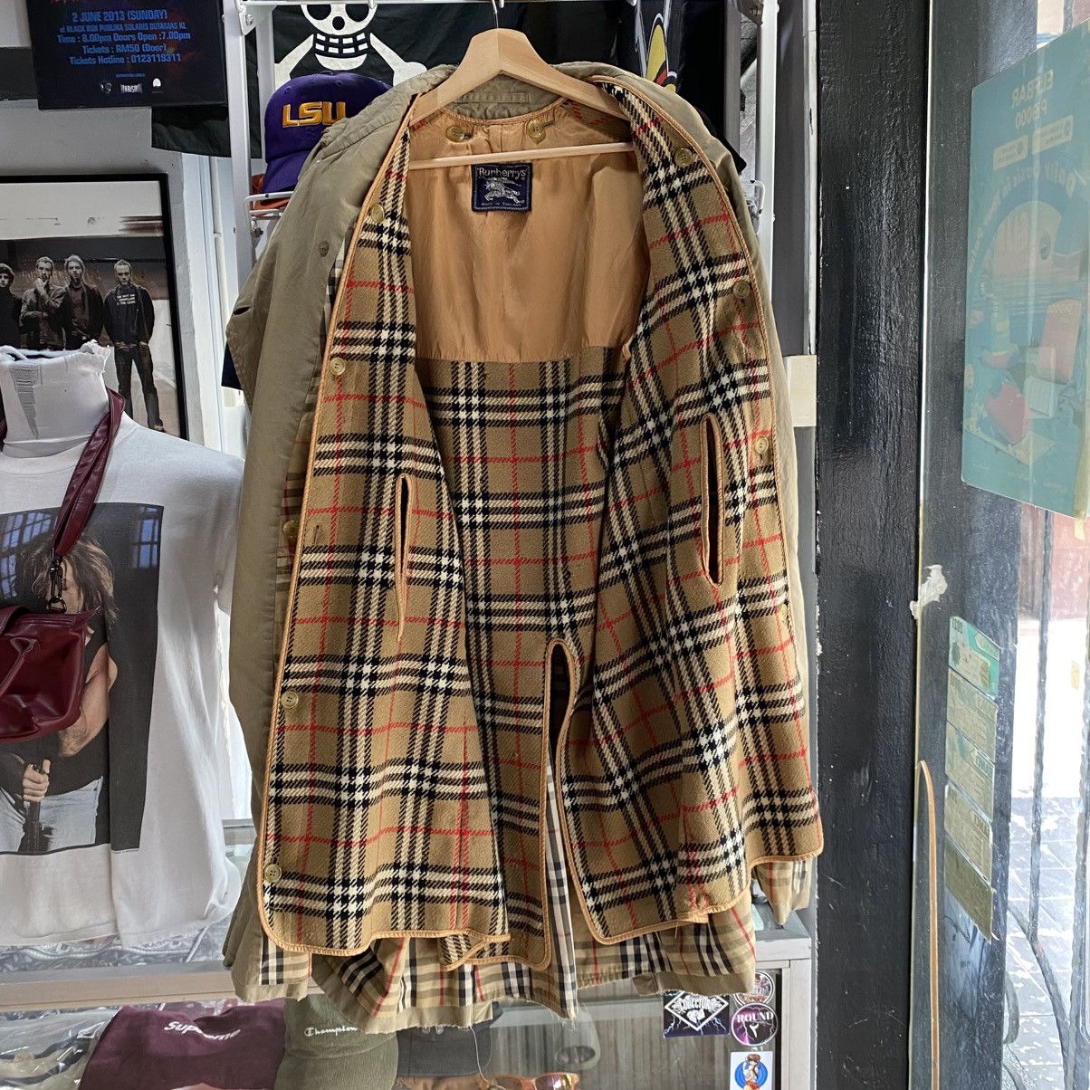 Burberry 's trench coat Long Made in ENGLAND vintage