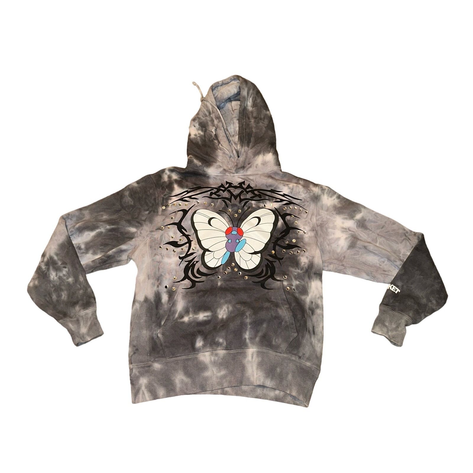 NEW CHINATOWN MARKET x POKEMON BUTTERFREE DYE HOODIE SZ MED