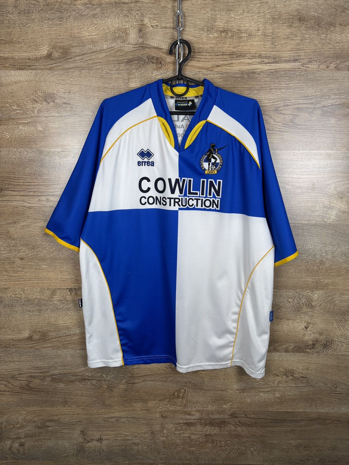 Errea Vintage Errea Bristol Rovers home T-shirt soccer jersey tee Size US XL / EU 56 / 4 - 1 Thumbnail