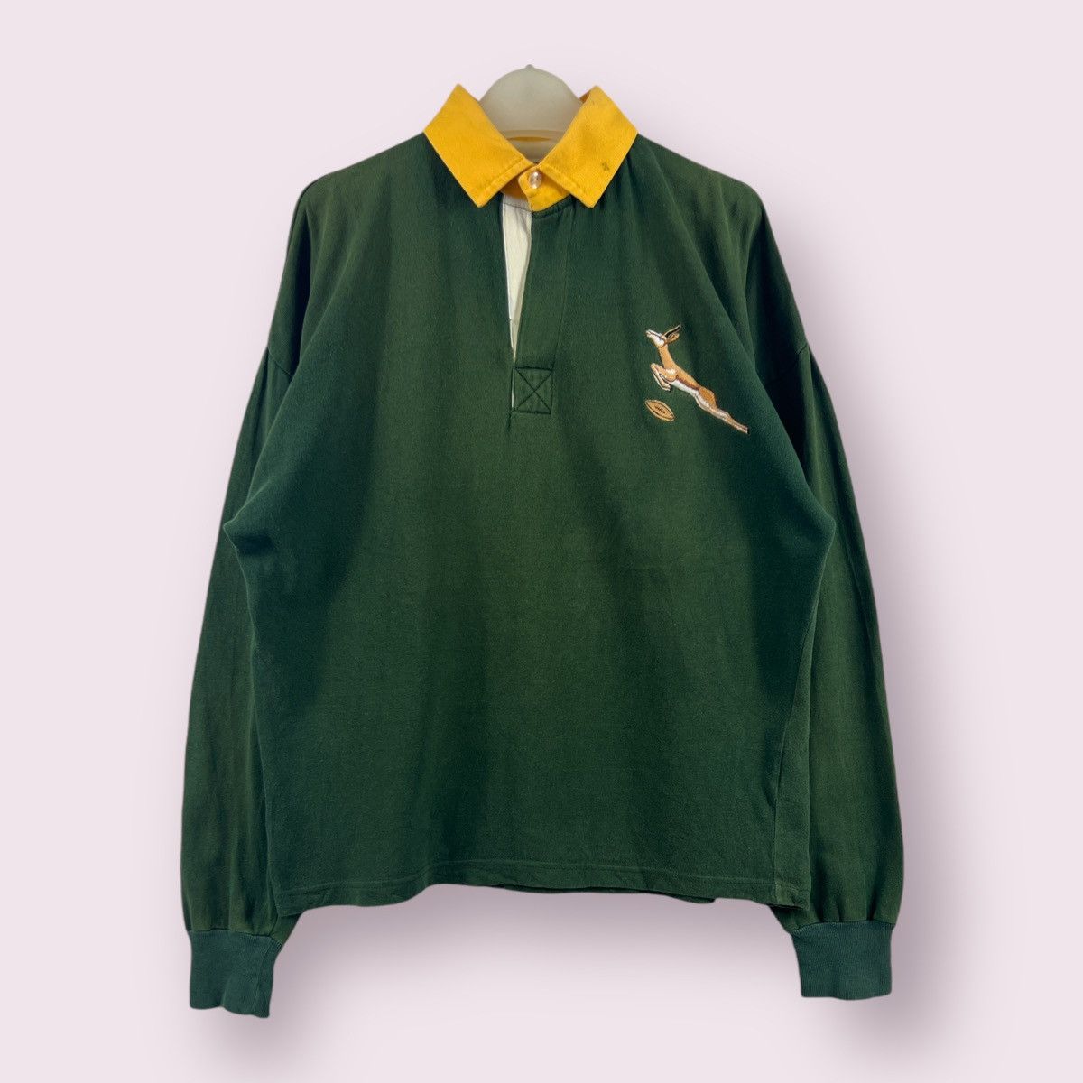 Vintage 🔥 Vtg Bukta S.Africa Springbok Rugby Club Baggy Polo Shirt Size US M / EU 48-50 / 2 - 3 Thumbnail