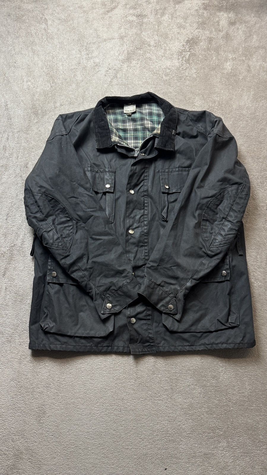 Barbour Vintage Border Waxed Style Coat Jacket hunting farm british Size US L / EU 52-54 / 3 - 2 Thumbnail