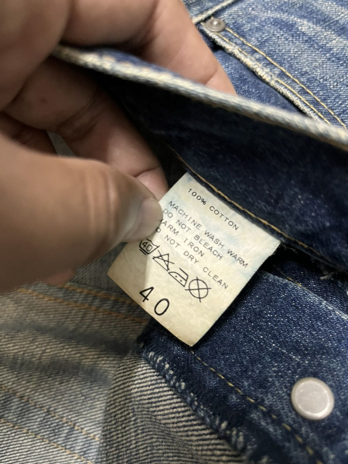 Japanese Brand journal standard distressed selvedge vintage big e style Size US 32 / EU 48 - 12 Thumbnail