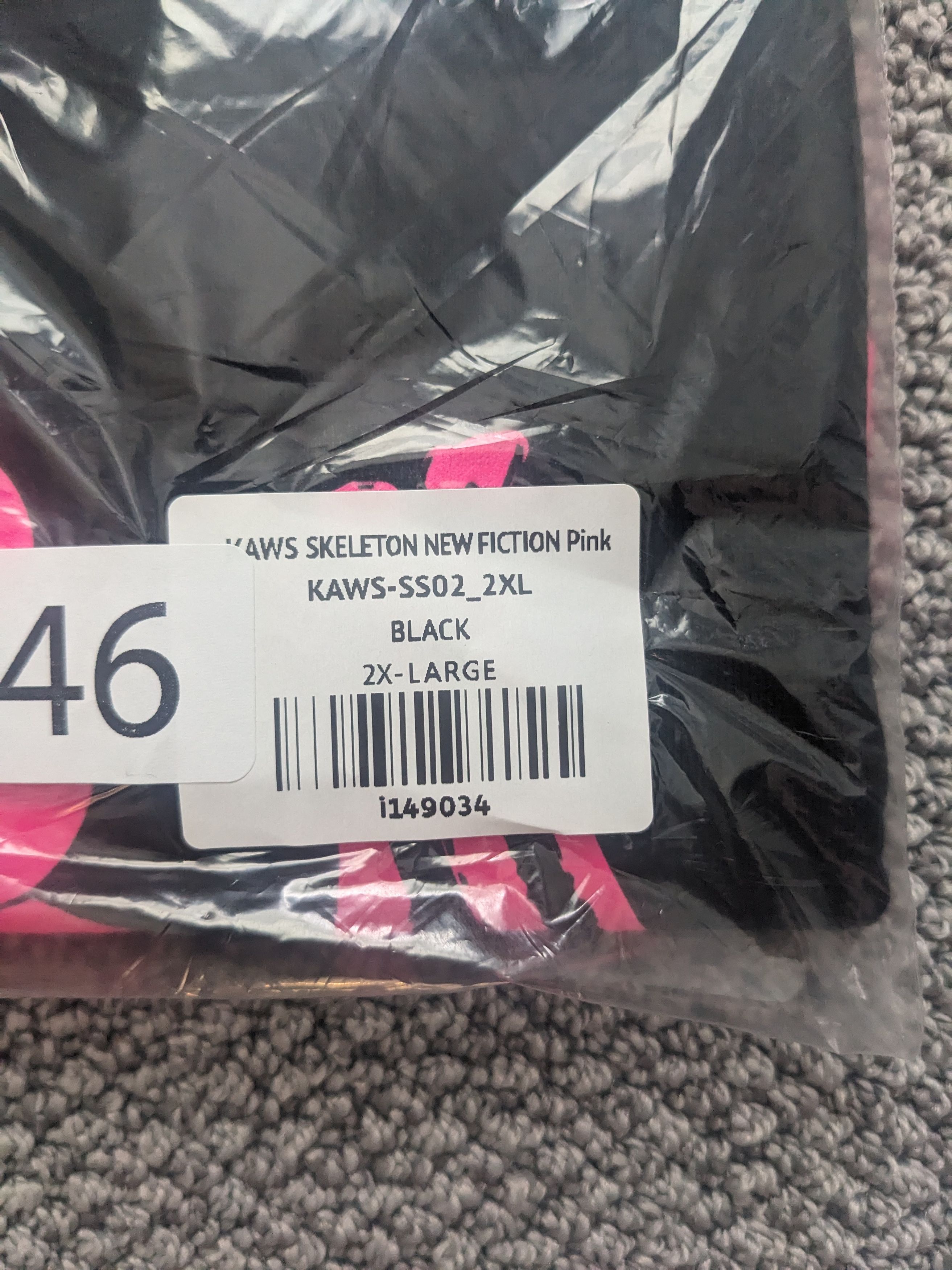 Kaws KAWS Skeleton New Fiction T-Shirt Pink 2021 (KAWS-SS02) Size US XXL / EU 58 / 5 - 3 Thumbnail
