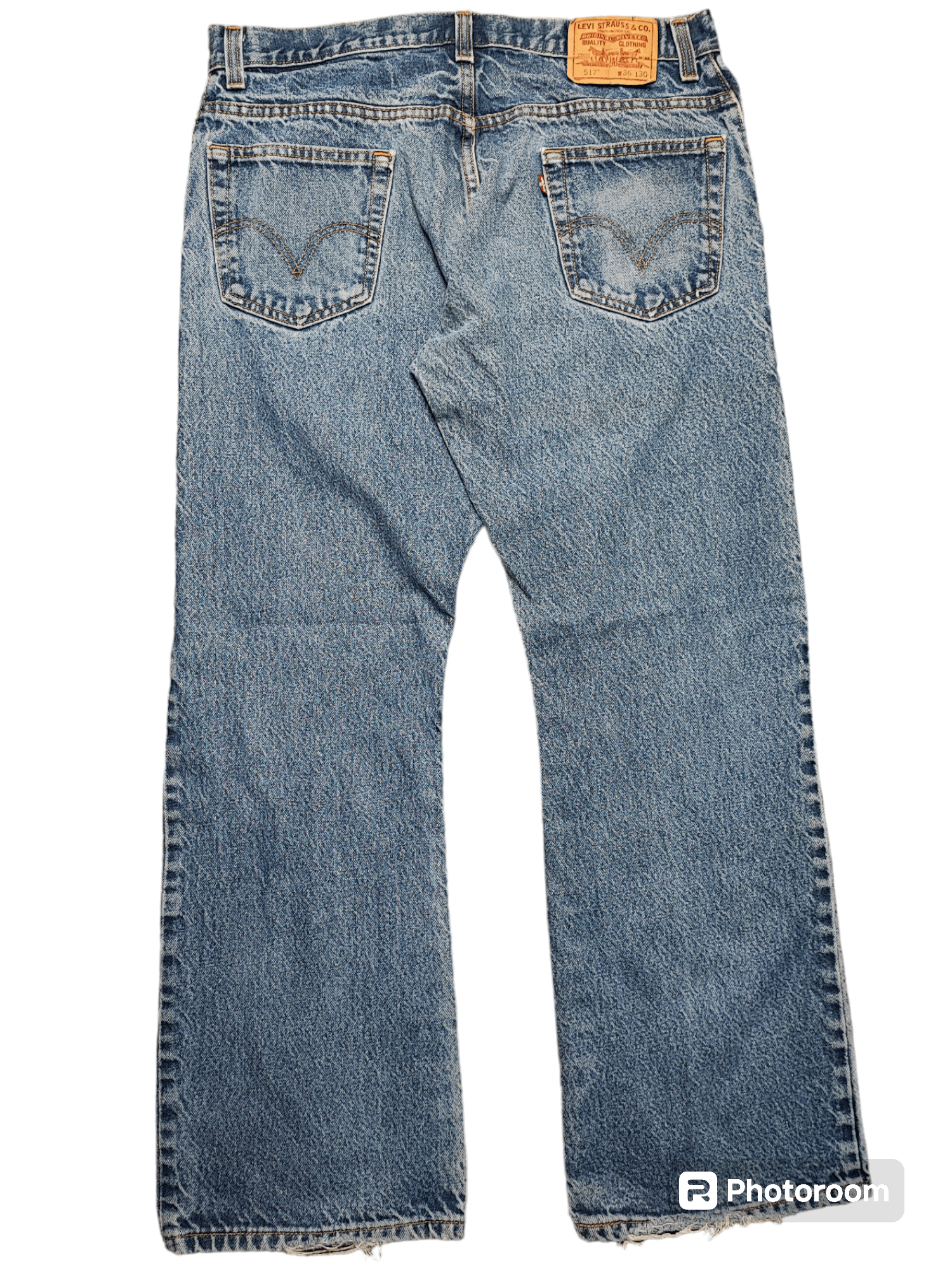 Levi's Vintage Y2K Levis 517 Low Bootcut Flared Jeans Size US 35 - 2 Thumbnail