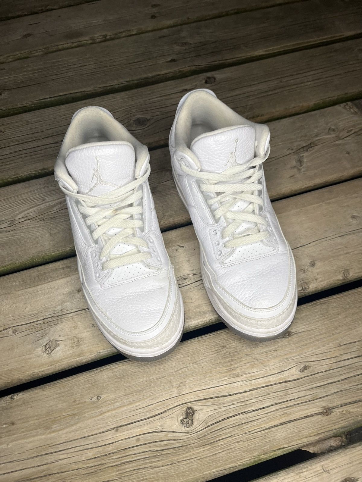 Jordan Brand 2018 Pure White Air Jordan Retro 3 With OG Box Size US 10 / EU 43 - 2 Thumbnail