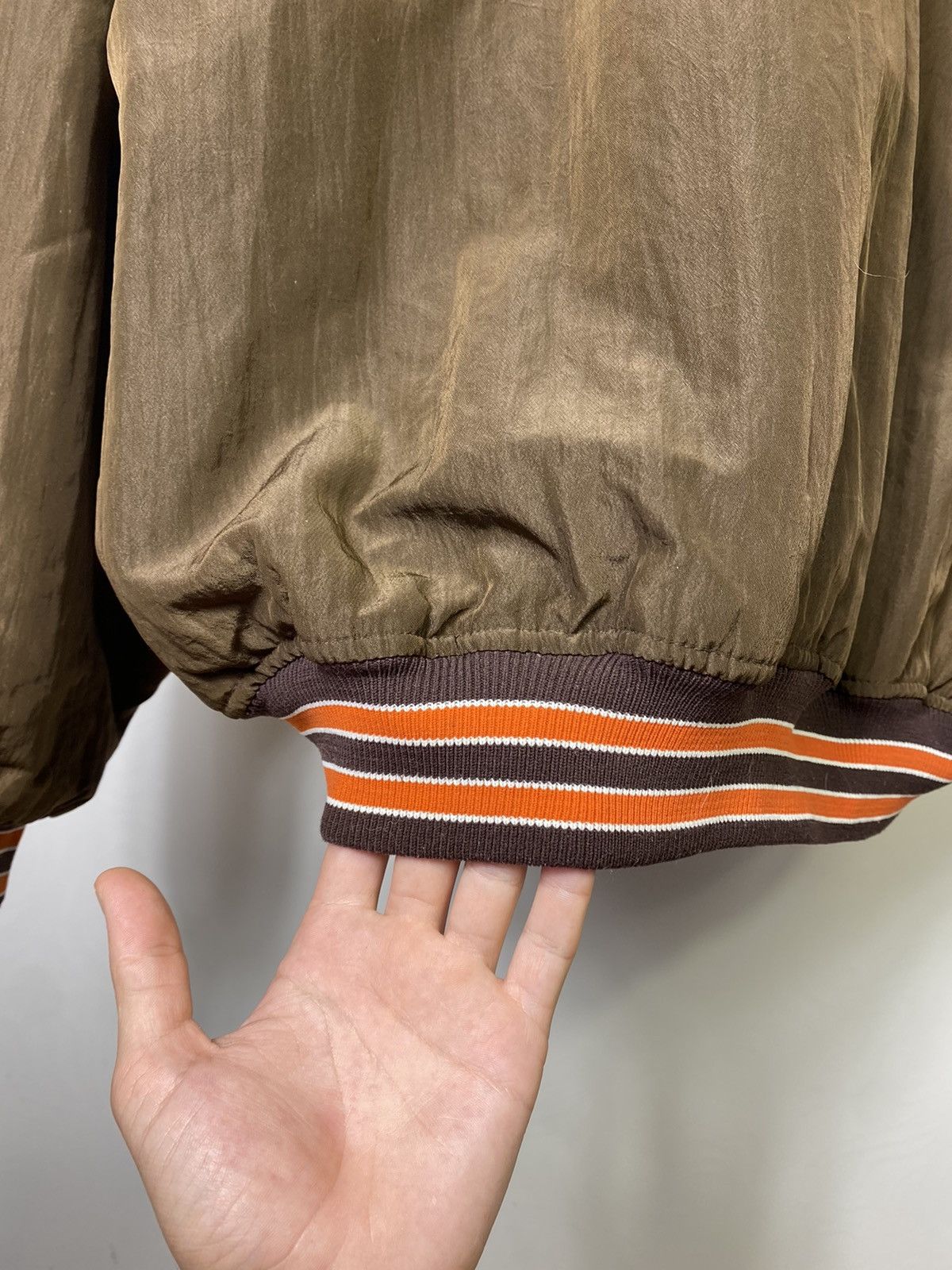 Pro Line × Starter × Vintage Vintage 90s Cleveland Browns Starter Satin Bomber Jacket Size US XXL / EU 58 / 5 - 19 Thumbnail