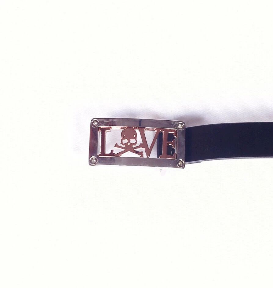 Mastermind World mmw women's belt Matsukawa leather, gs "love" crystal Size ONE SIZE - 3 Thumbnail