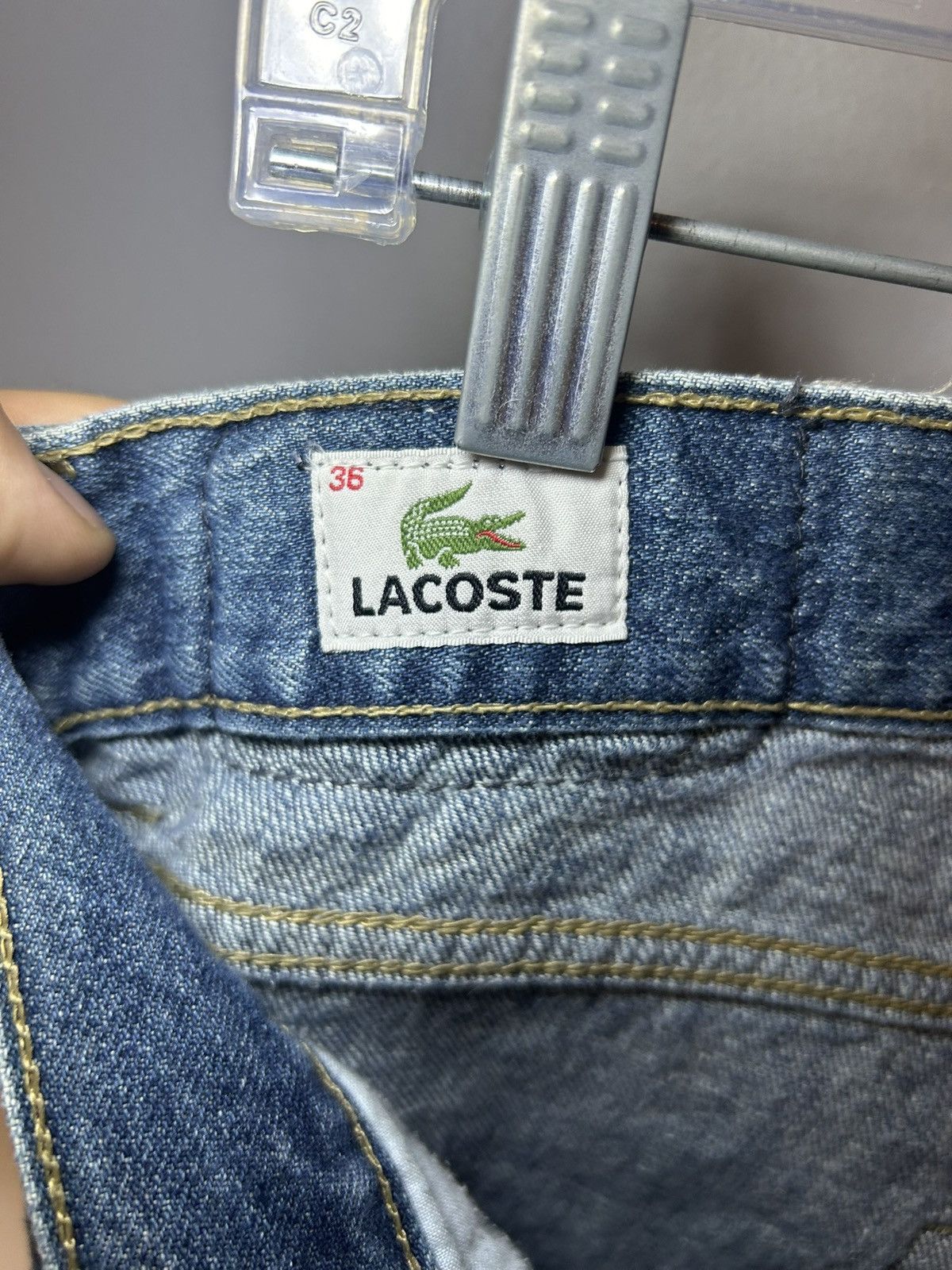 Lacoste Vintage Lacoste baggy blue jeans Size US 36 / EU 52 - 3 Thumbnail