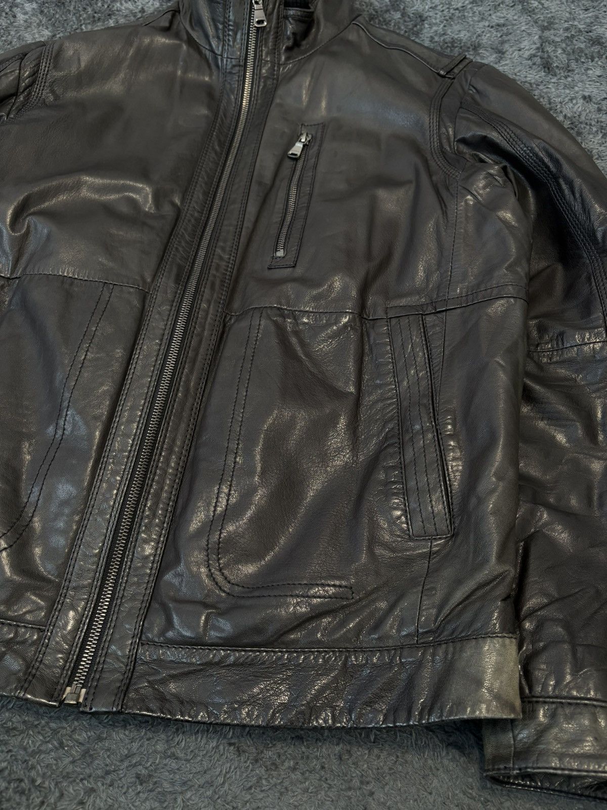 Hugo Boss Hugo Boss Luxury Goat Leather Jacket Size US L / EU 52-54 / 3 - 5 Thumbnail