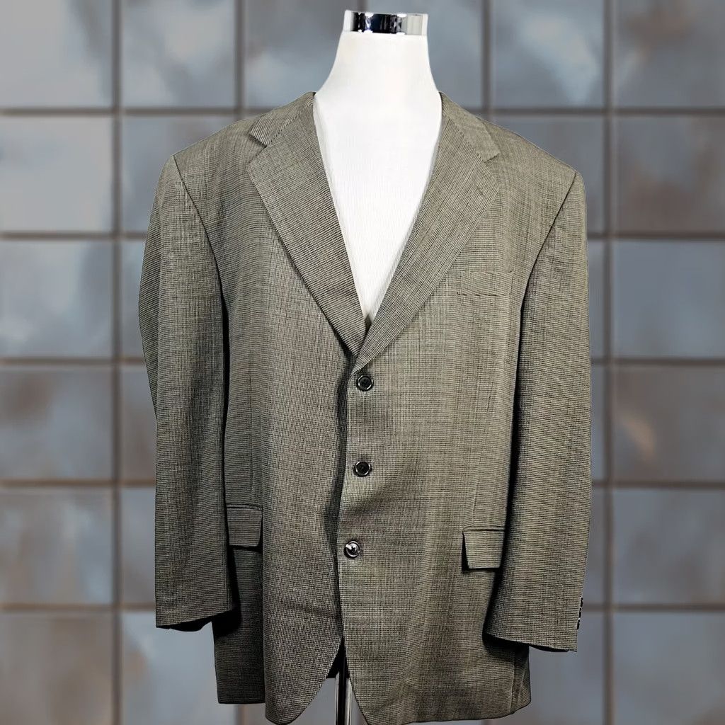 Jack Victor Jack Victor 54L Sport Coat 100% Wool Brown Knit Three-Button Lined Jacket/Coat Long Men's Regular Wool Notch Lapel 3-Button Vintage N/A Size US XS / EU 42 / 0 - 1 Thumbnail