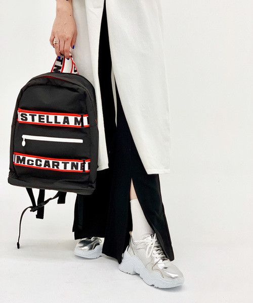 Stella McCartney Stella McCartney Logo Black Unisex Backpack Size ONE SIZE - 1 Thumbnail