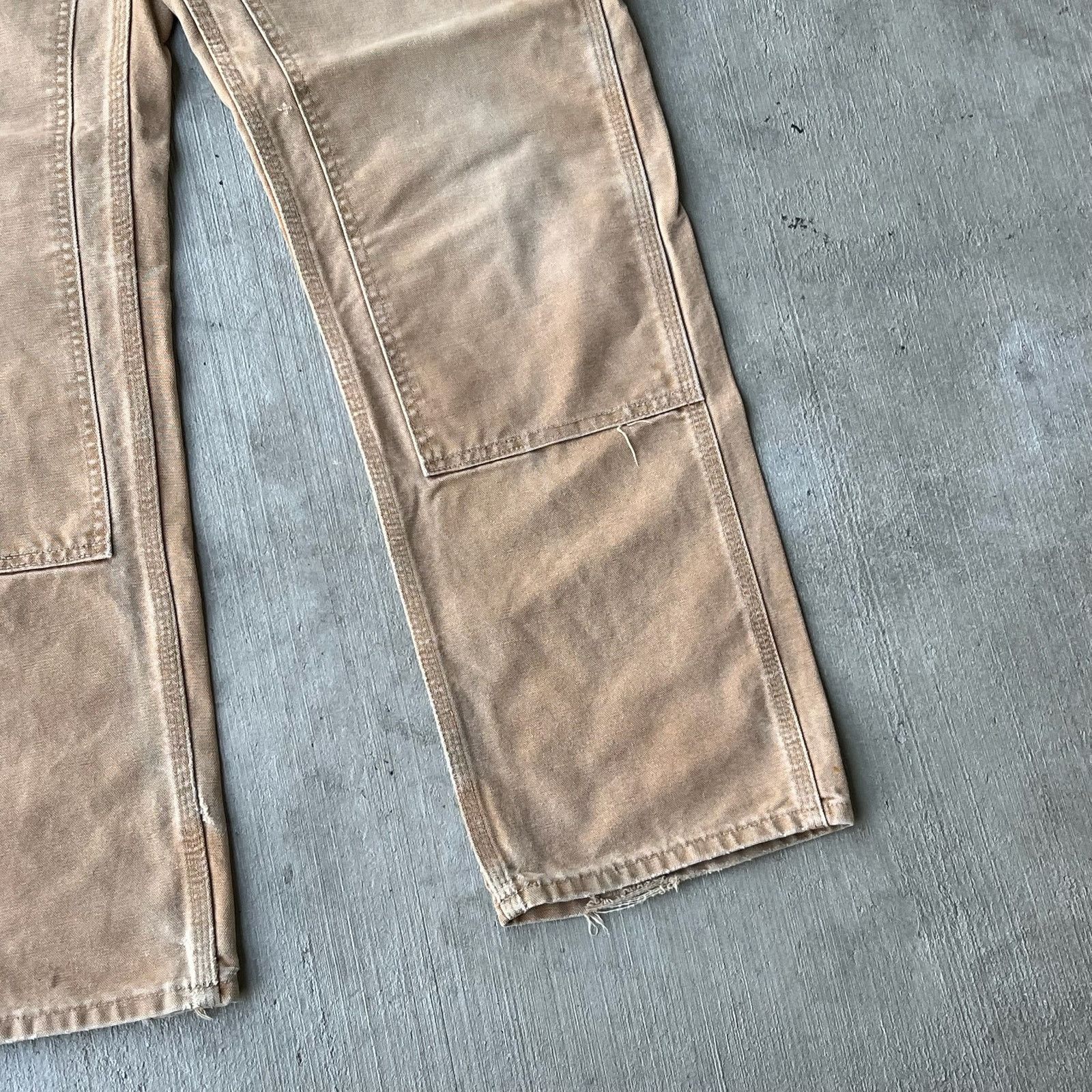 Carhartt × Vintage Carhartt faded brown double knee work wear carpenter pants Size US 31 - 8 Thumbnail
