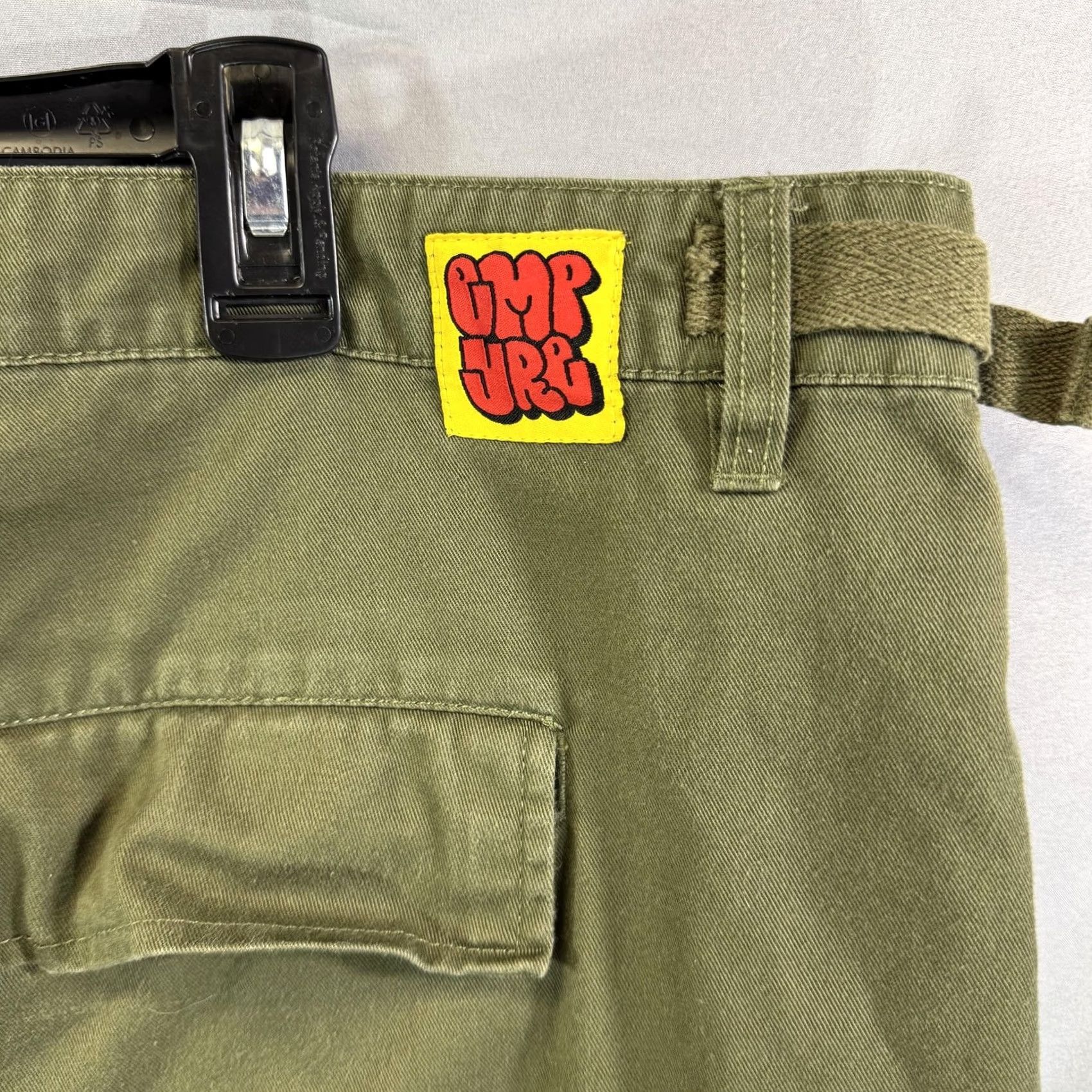 Empyre Empyre Relax Pants Mens 40 Olive Green Cargo Utility Pocket Button Fly Adjustable Workwear Size US 40 / EU 56 - 5 Thumbnail