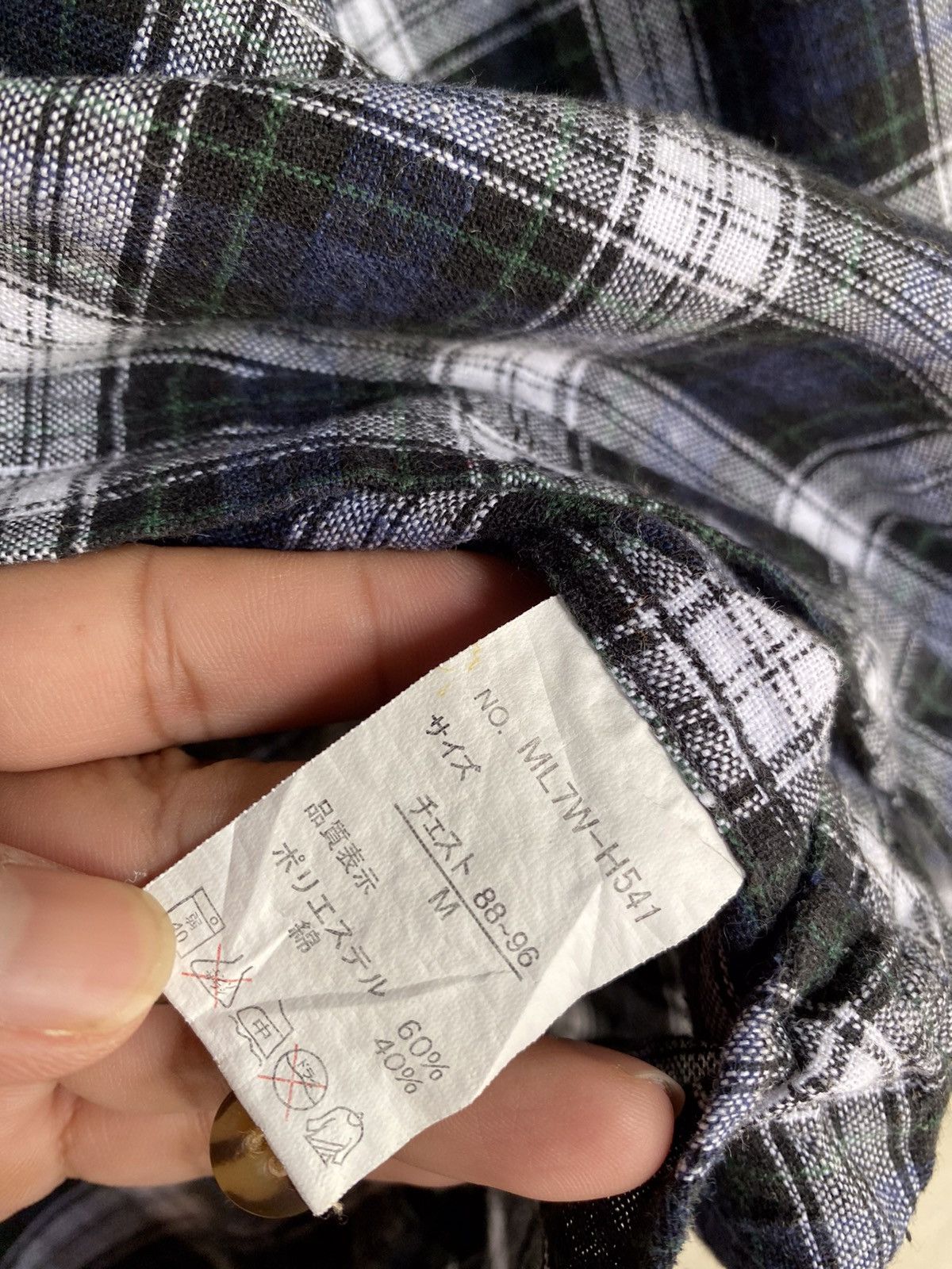 Michiko London Koshino Plaid Tartan Flannel Shirt