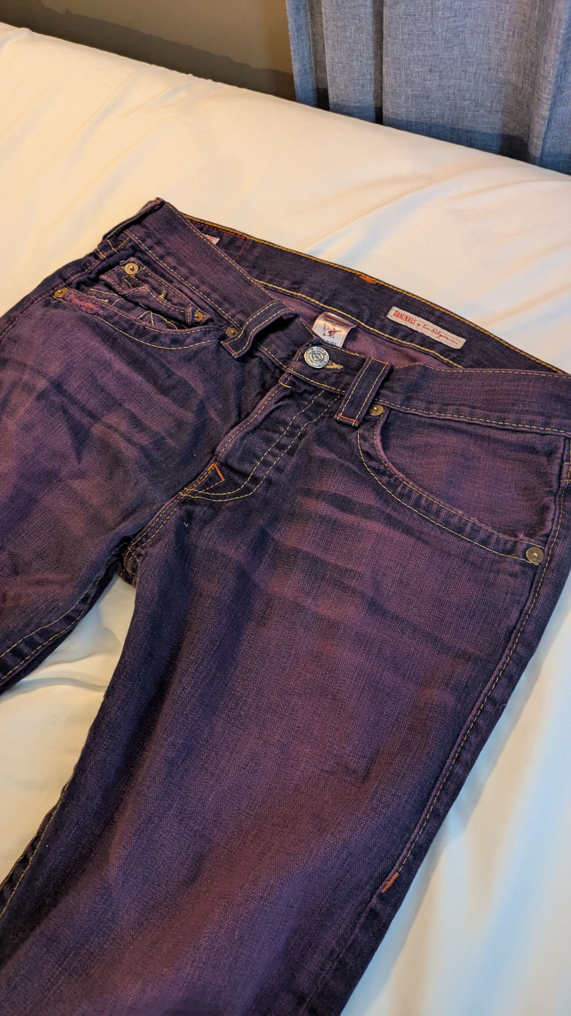 True Religion Purple and Black True Religion mens jeans Size US 34 / EU 50 - 3 Thumbnail