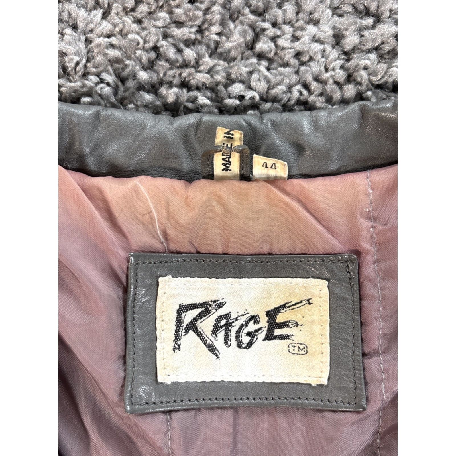 Orage VINTAGE Rage Bomber Jacket Men's M Black 90s Retro Leather Jacket Size US M / EU 48-50 / 2 - 4 Thumbnail