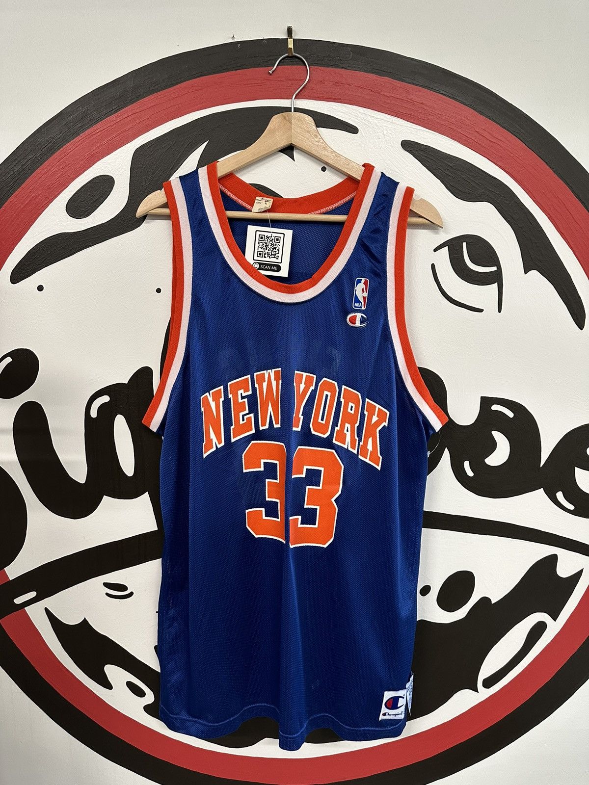 image of Vintage 90's Champion Patrick Ewing Knicks Nba Jersey in Blue, Men's (Size XL)