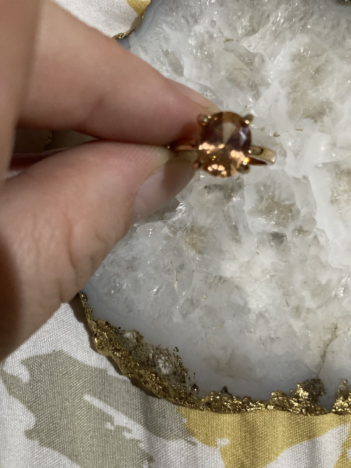 Other Gold plated peach coloured gemmed ring Size ONE SIZE - 2 Thumbnail
