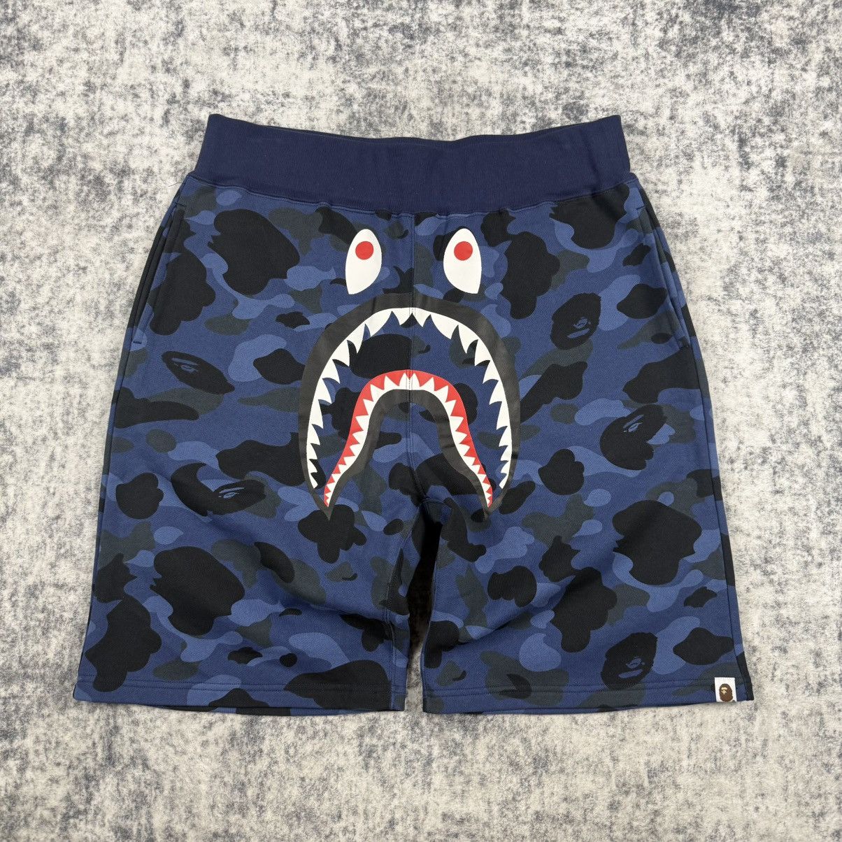 Bape Bape Color Camo Shark ‘Blue’ Sweat Shorts Size US 36 / EU 52 - 1 Thumbnail