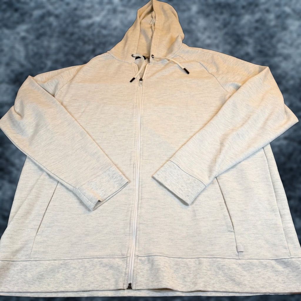 Vintage VRS T Heathered Light Grey Full Zip Hoodie Lightweight Comfort Mens XXL 2XL Size US XXL / EU 58 / 5 - 1 Thumbnail