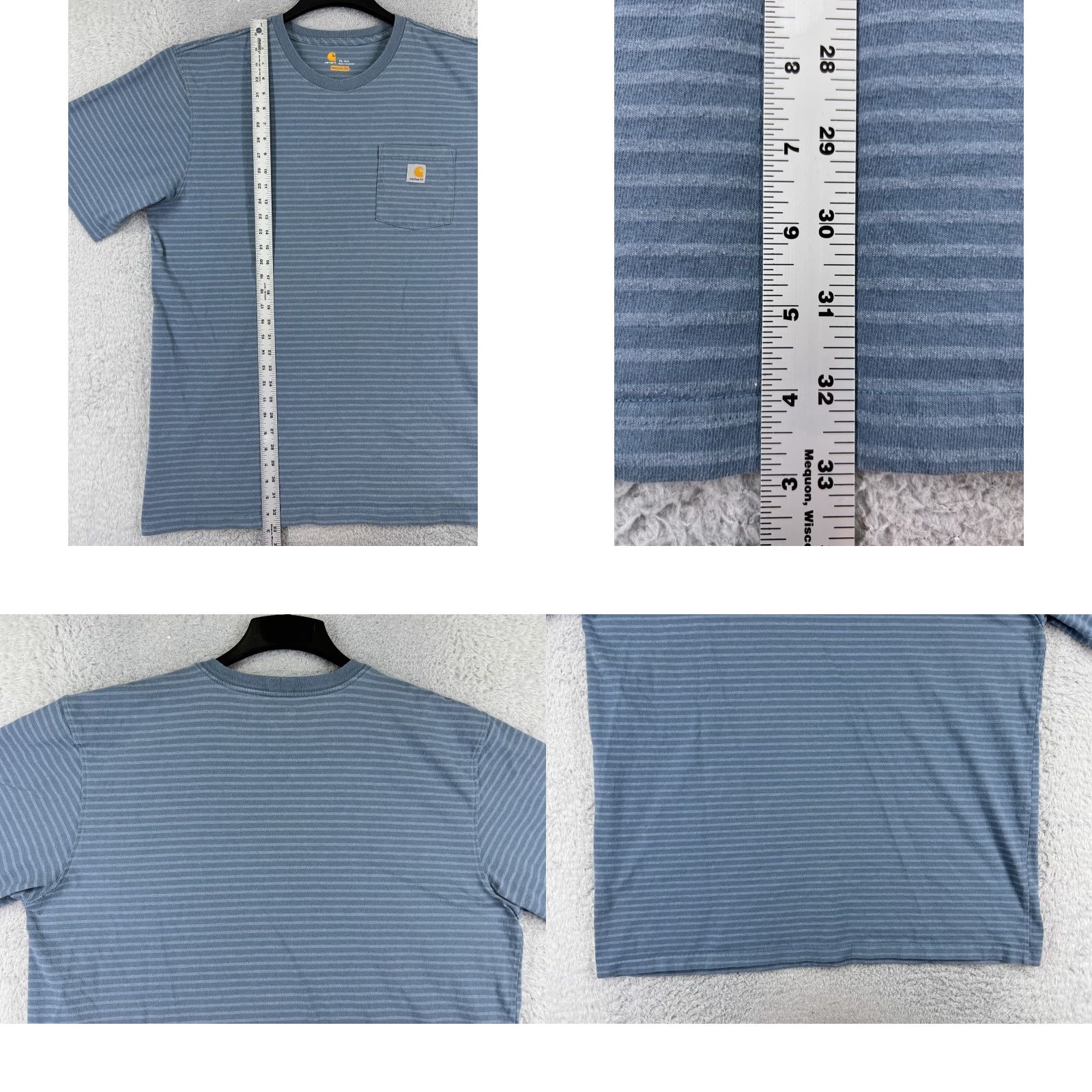 Carhartt VINTAGE Carhartt Shirt Mens Extra Large Tall Blue Short Sleeve Crew Neck Cotton Pocket Size US XL / EU 56 / 4 - 9 Thumbnail