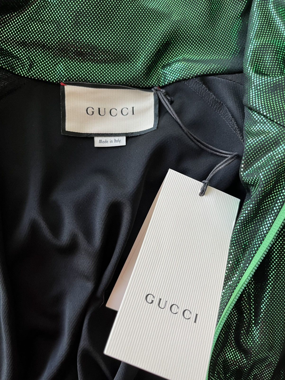 $4k Value Super Runway Gucci Glitter Laminated Track Jacket