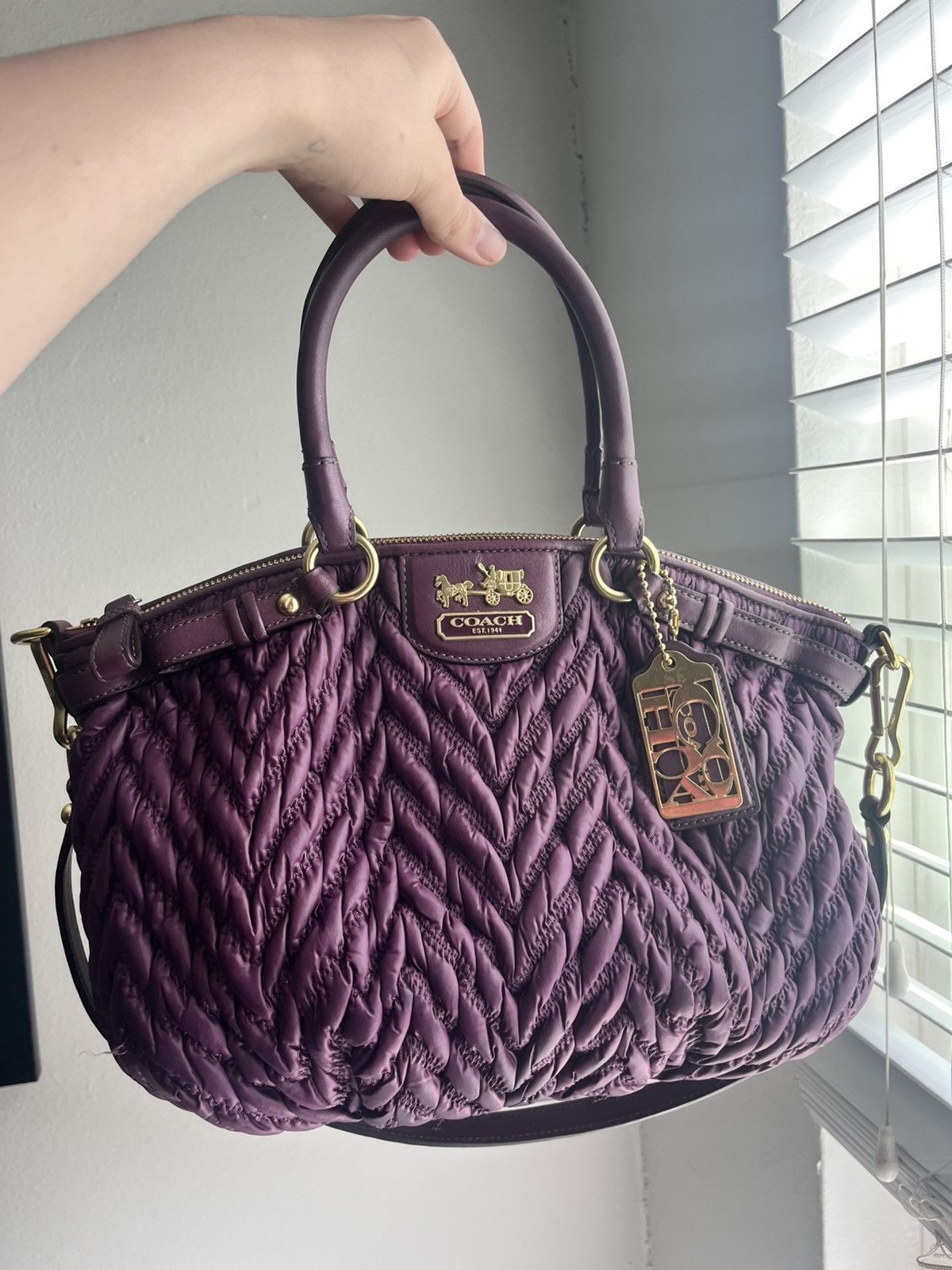 Coach 70th Anniversary Purple Quilted Coach Size ONE SIZE - 1 Thumbnail