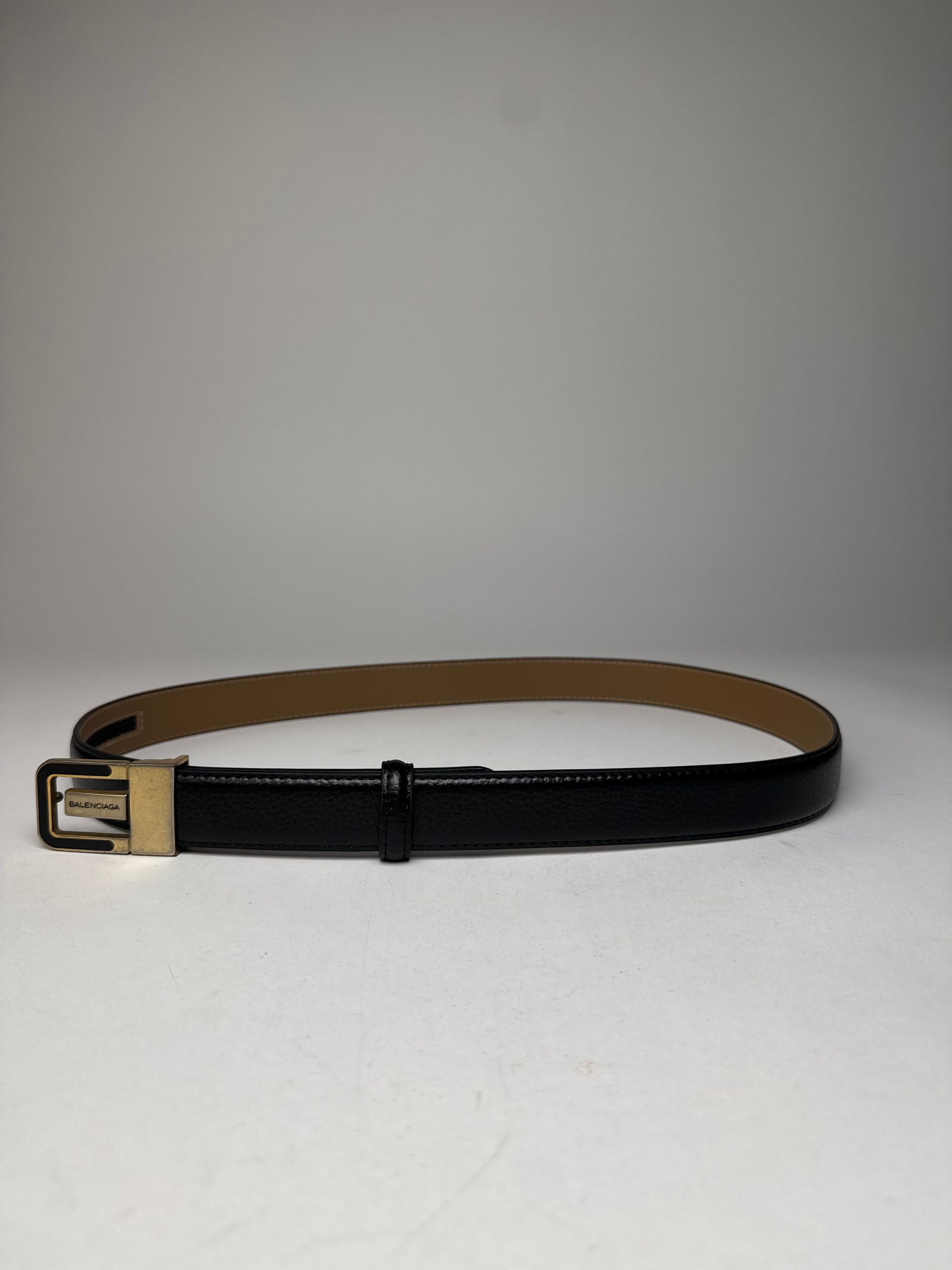 Balenciaga Vintage Leather Belt Black Size ONE SIZE - 1 Thumbnail