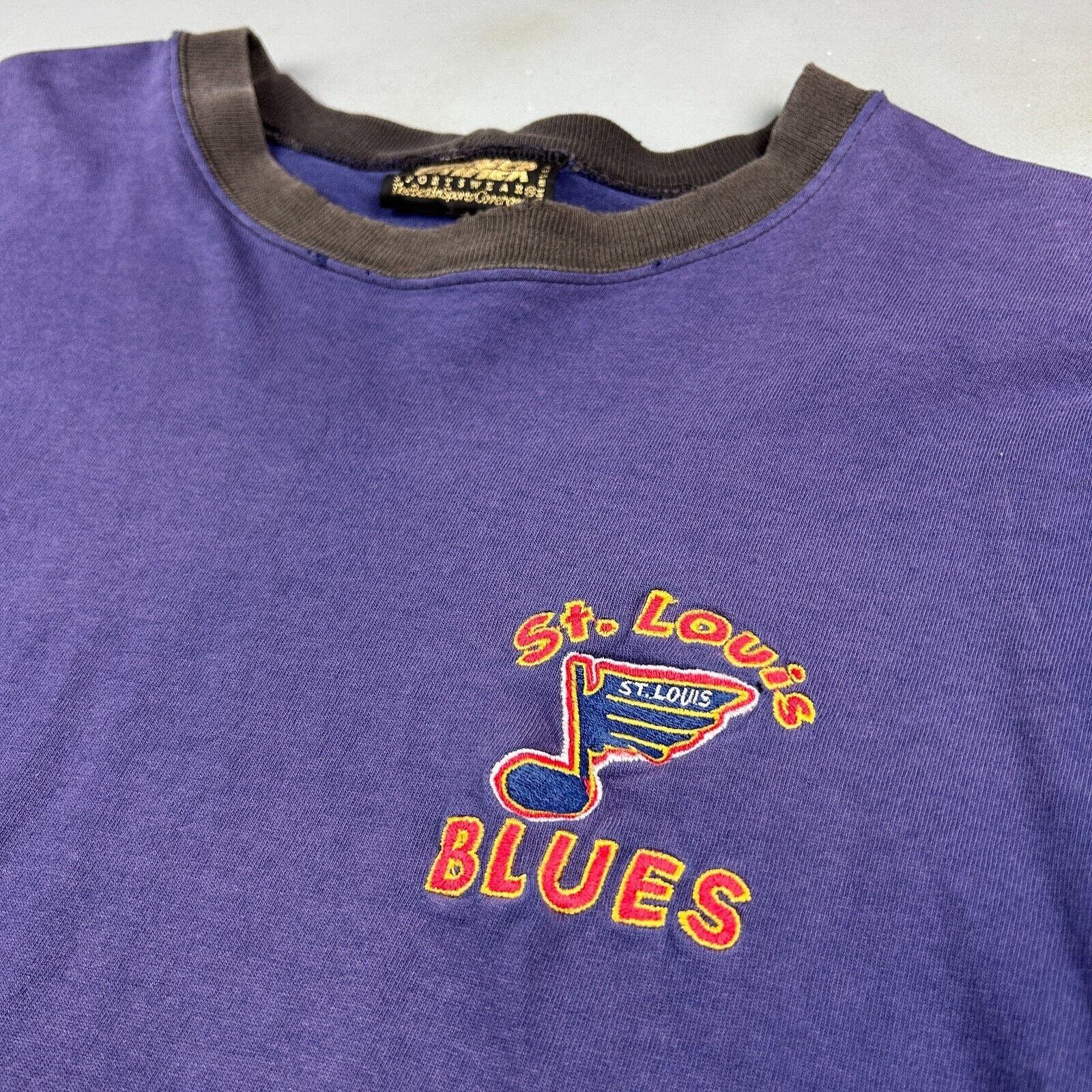 Vintage VINTAGE 90s | St. Louis Blues Logo Faded Hockey T-Shirt XL Size US XL / EU 56 / 4 - 4 Thumbnail