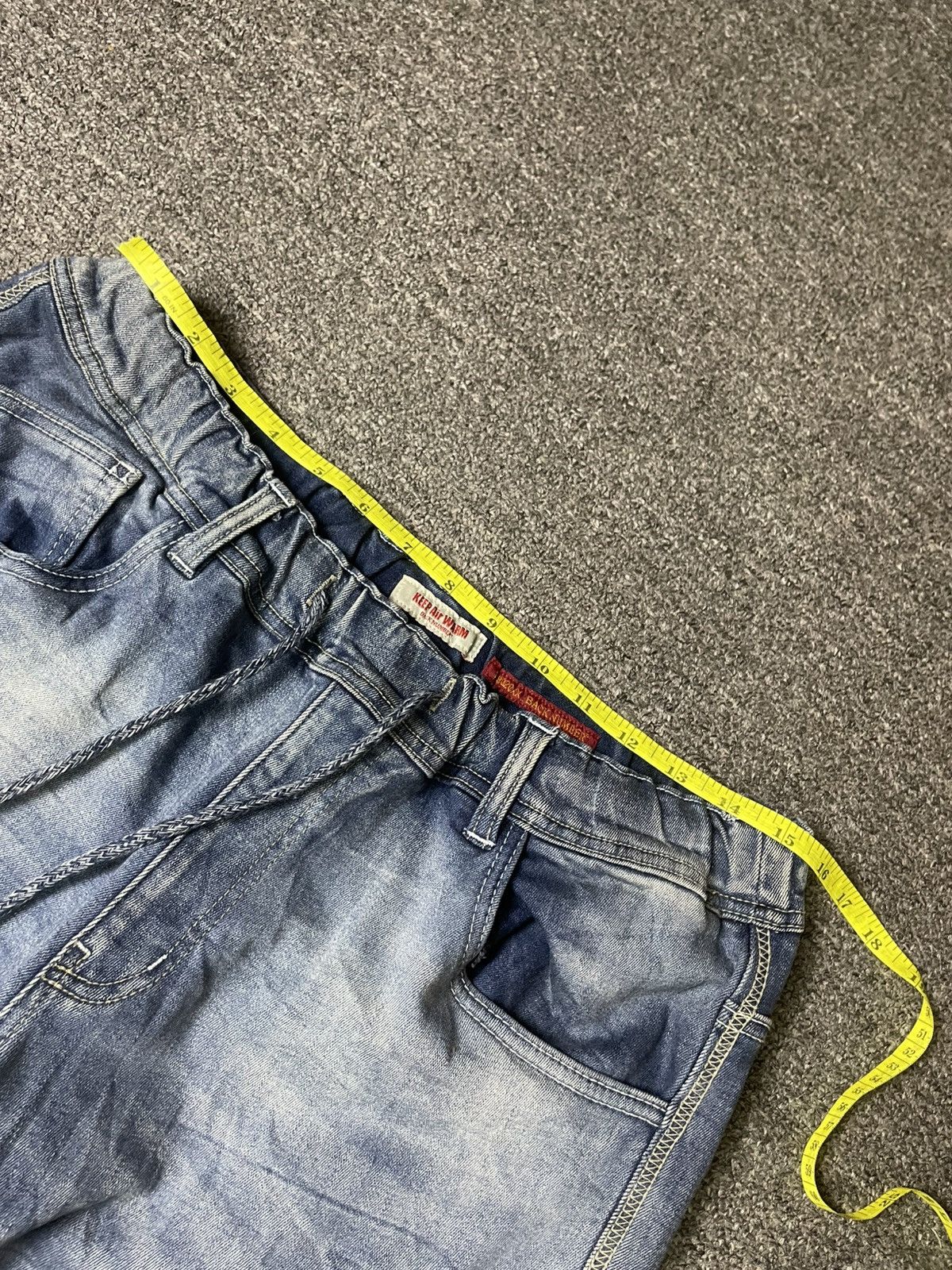 Japanese Brand × Vintage BACK NUMBER x Keep Air Warm Casual Jeans (92) Size US 31 - 5 Thumbnail