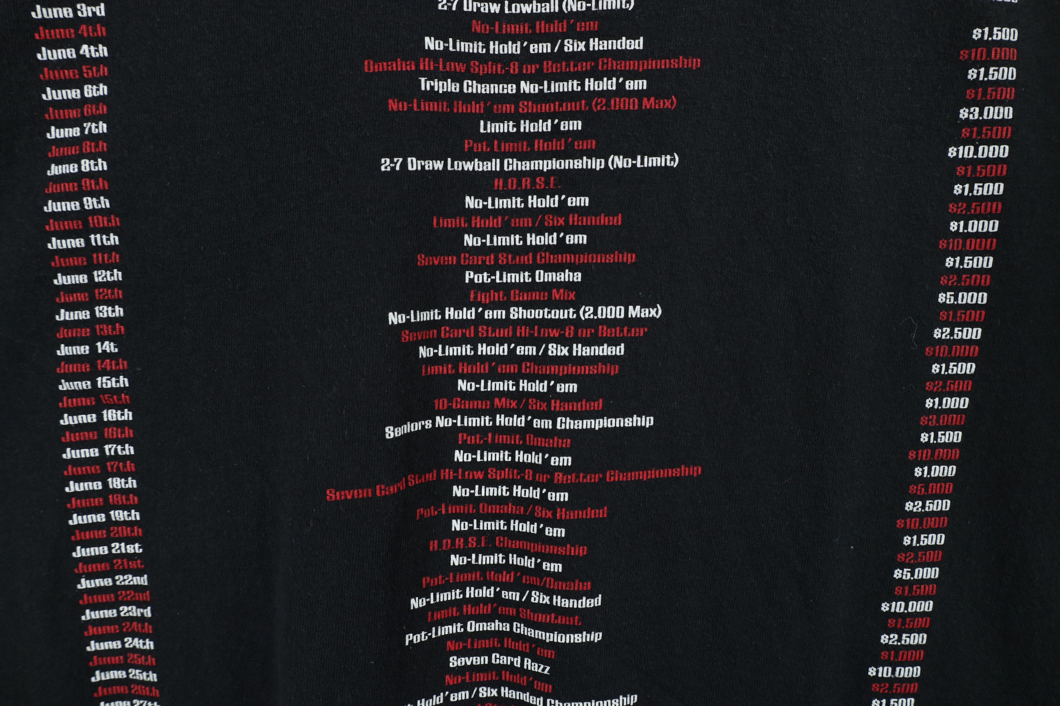 Vintage Vintage Y2K World Series of Poker Participant T-Shirt Black Size US L / EU 52-54 / 3 - 9 Thumbnail