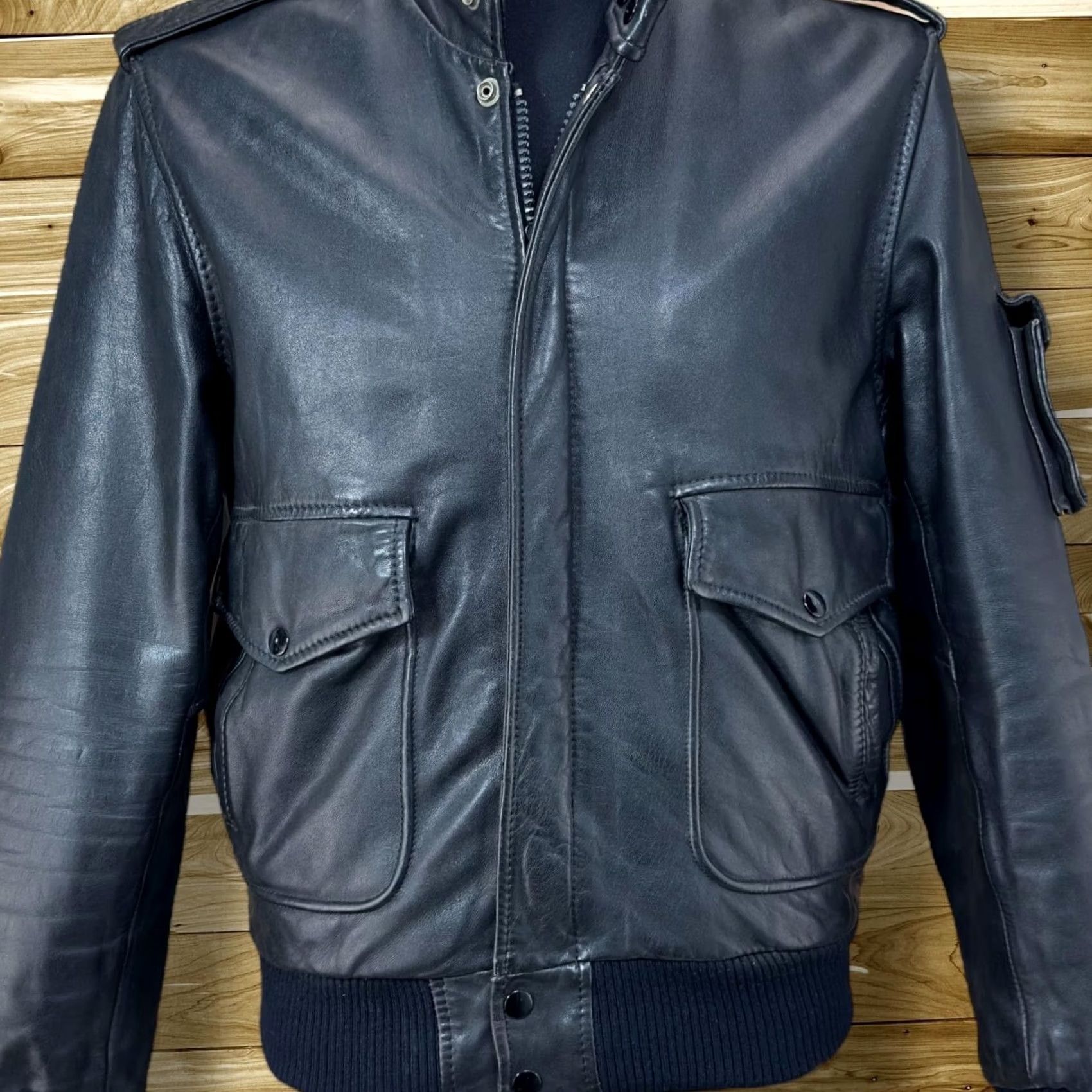 Harley Davidson Harley-Davidson Vintage Leather Jacket Biker Black Men's 38 Size US XXS / EU 40 - 6 Thumbnail