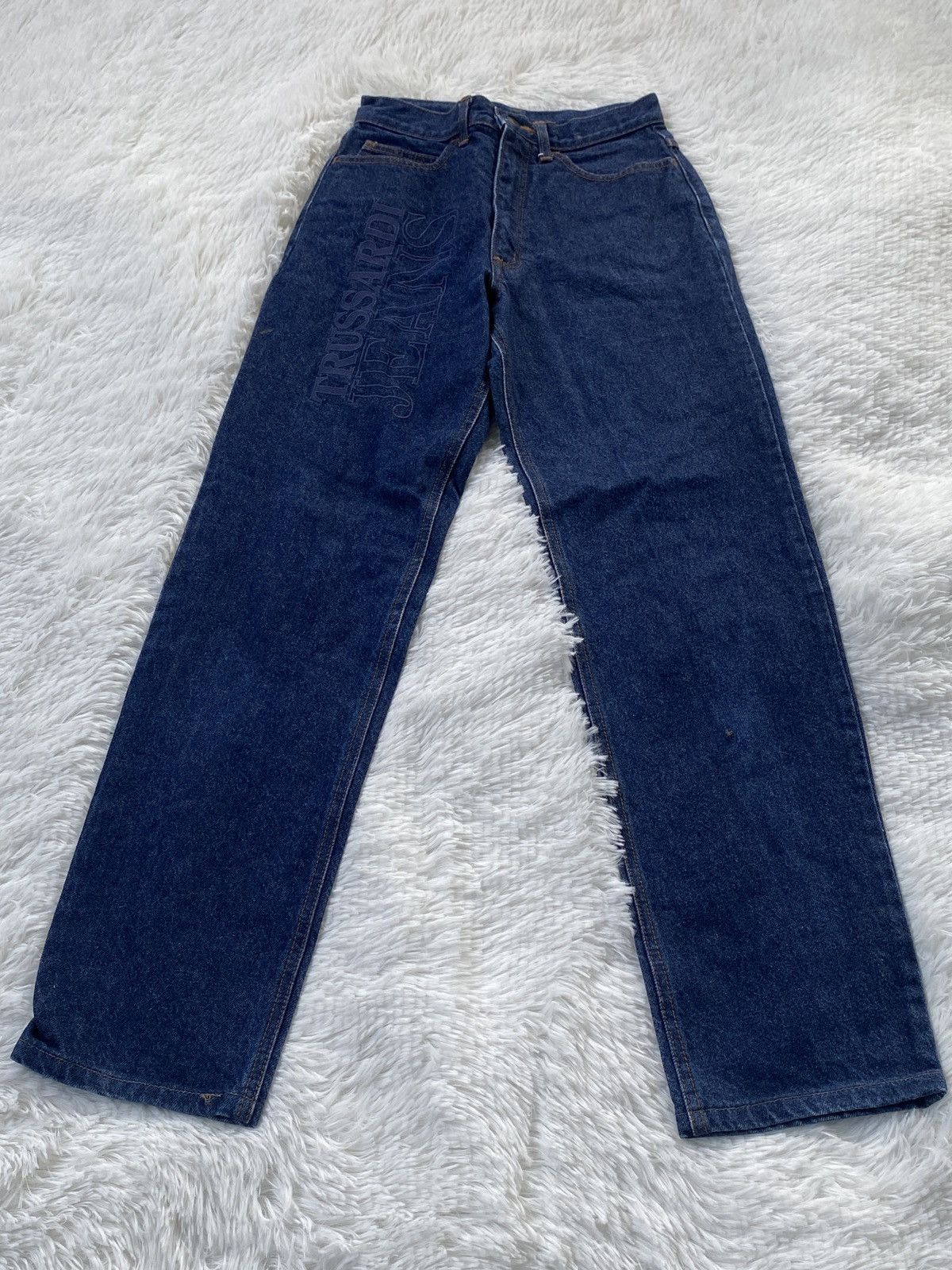 Trussardi 🔥VINTAGE Trussardi Jeans Indigo Blue Denim Jeans Size 26" / US 2 / IT 38 - 2 Thumbnail