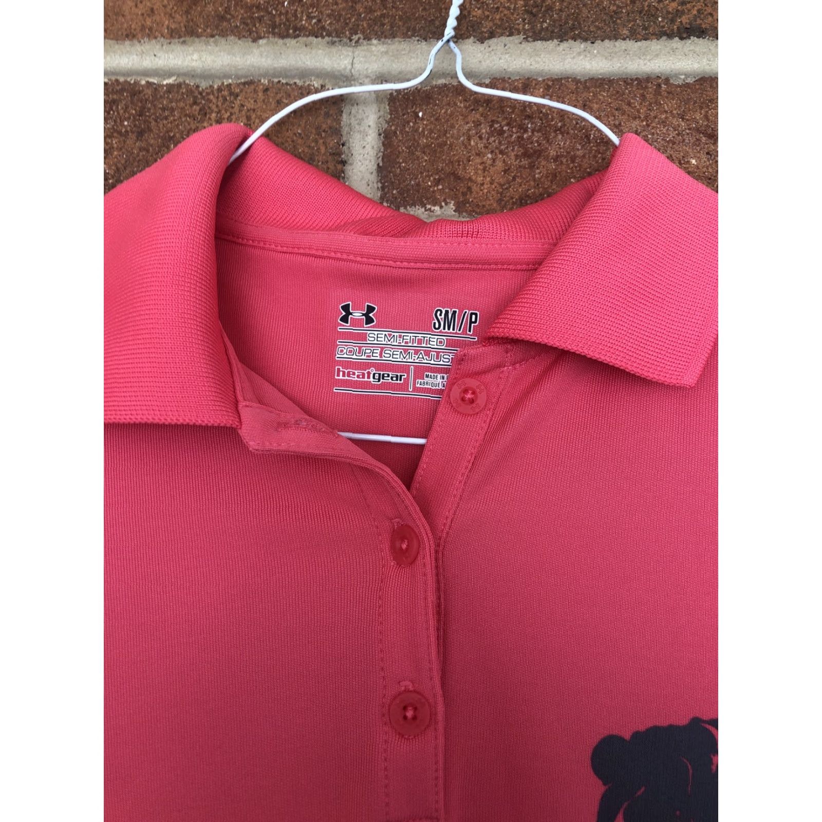 Under Armour Under Armour Polo Shirt Womens S Pink Short Sleeve Collared Button Logo Casual Athletic Size S / US 4 / IT 40 - 3 Thumbnail