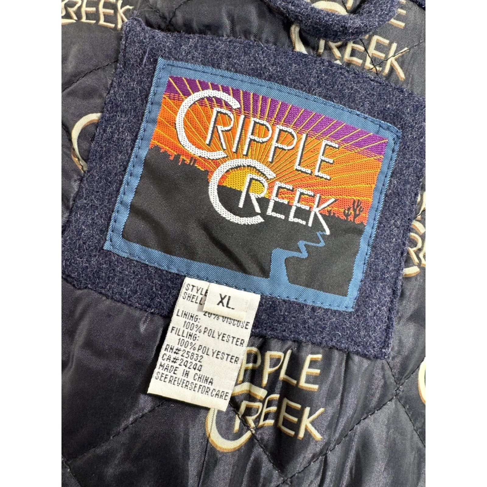 Vintage CRIPPLE CREEK Wool Mens XL Vest Western Ranch Field Barn Jacket Category: Vest Health: N/A Size US XL / EU 56 / 4 - 5 Thumbnail