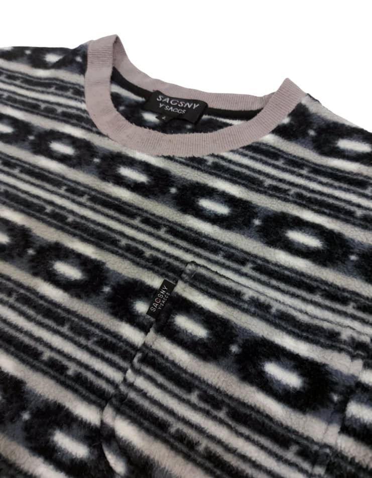 Yohji Yamamoto Rare! Vintage SACSNY Y'SSACS Yohji Yamamoto Patterned Fleece Size US M / EU 48-50 / 2 - 5 Thumbnail