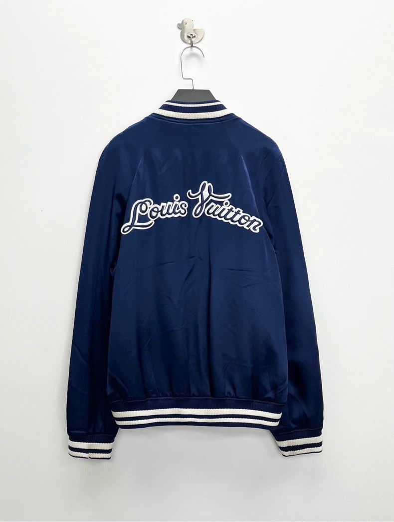Louis Vuitton Louis Vuitton Blue Embroidered Baseball Jacket-2506 Size US L / EU 52-54 / 3 - 2 Thumbnail